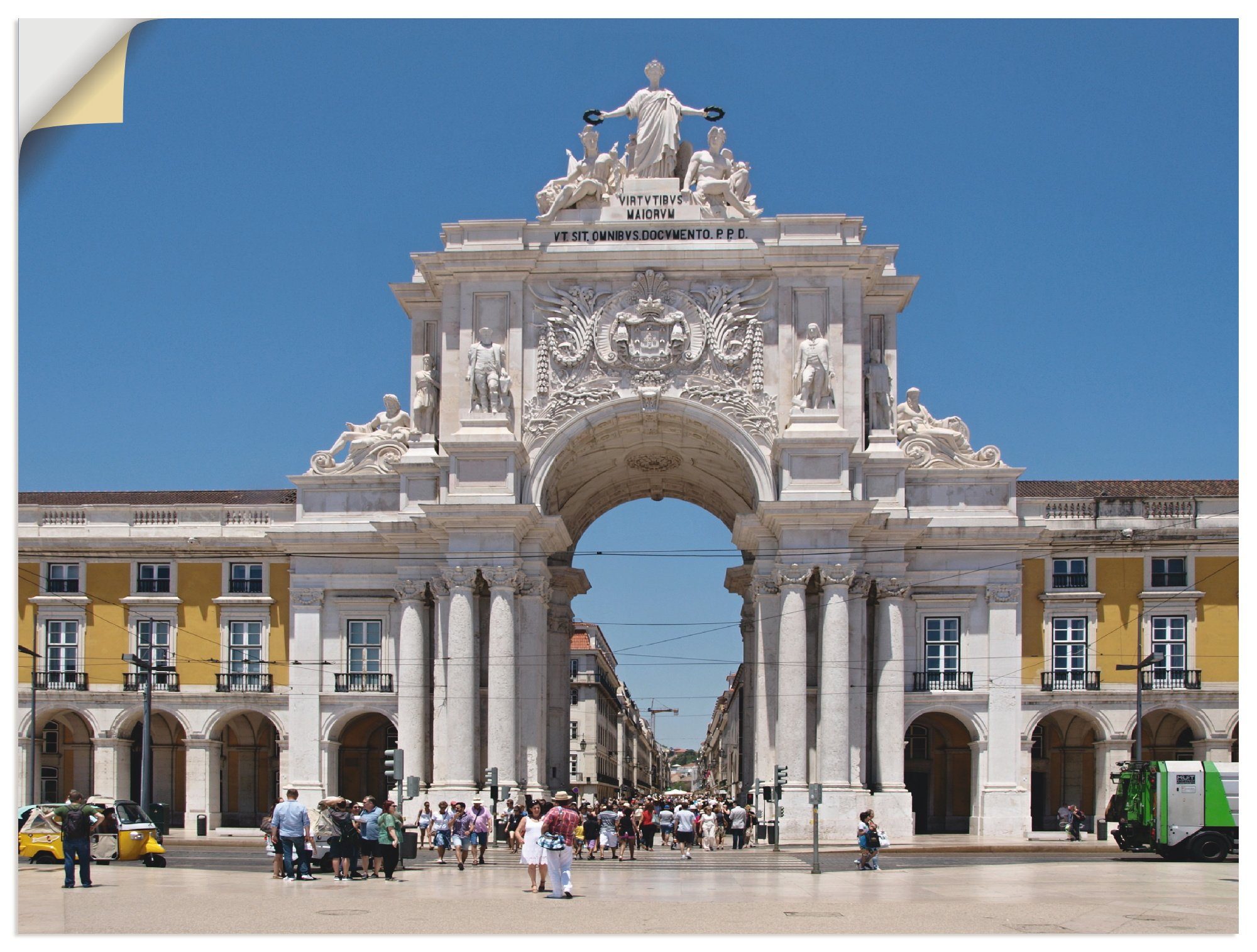 Alubild, Arco Gebäude Leinwandbild, Wandbild Größen Lissabon, versch. St), rua (1 Poster oder Artland in Augusta als Wandaufkleber