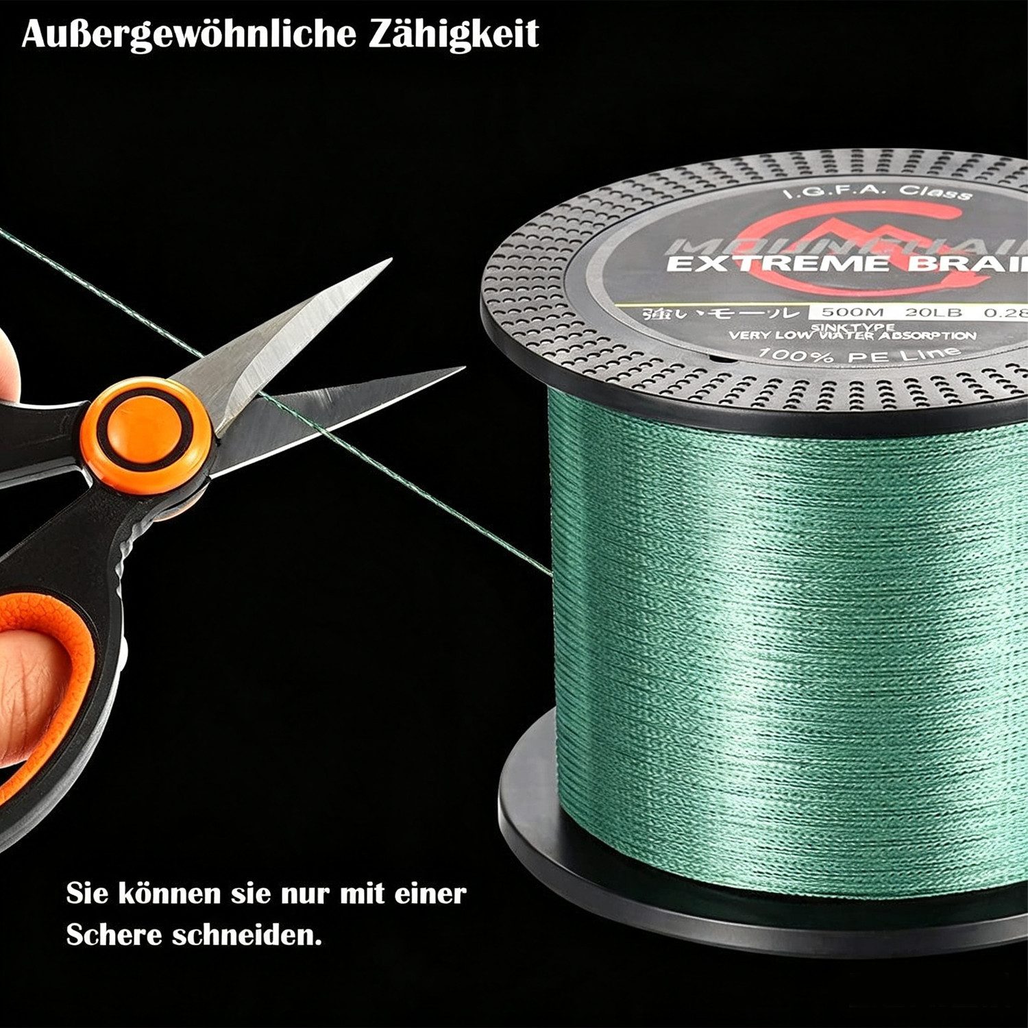 GarveeMore Angelschnur Línea de Pesca Trenzada 4/8 Hebras 100% PE Resistente 300-1000m, 500 m Länge – Bild 3 von 5