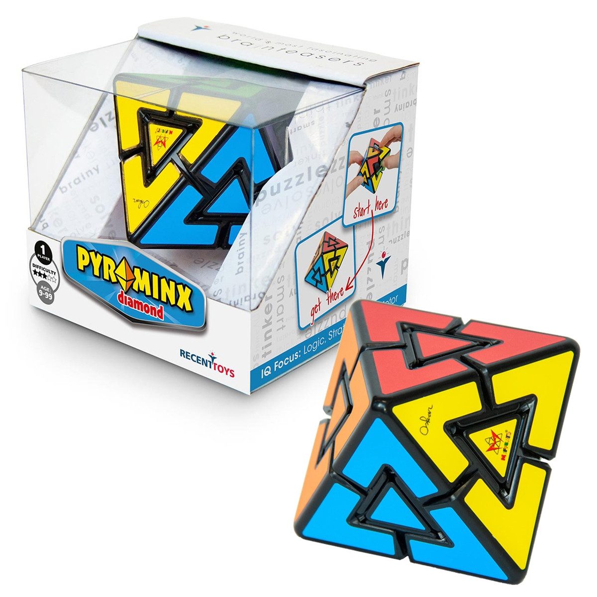 Invento Spiel Zauberwürfel Pyraminx Diamond mehrfarbig