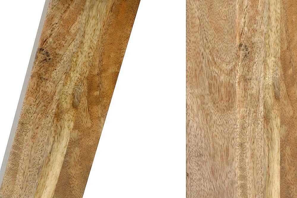 riess-ambiente Sitzhocker TURNBOCK 40cm coffee / natur, mit Echtleder-Bezug