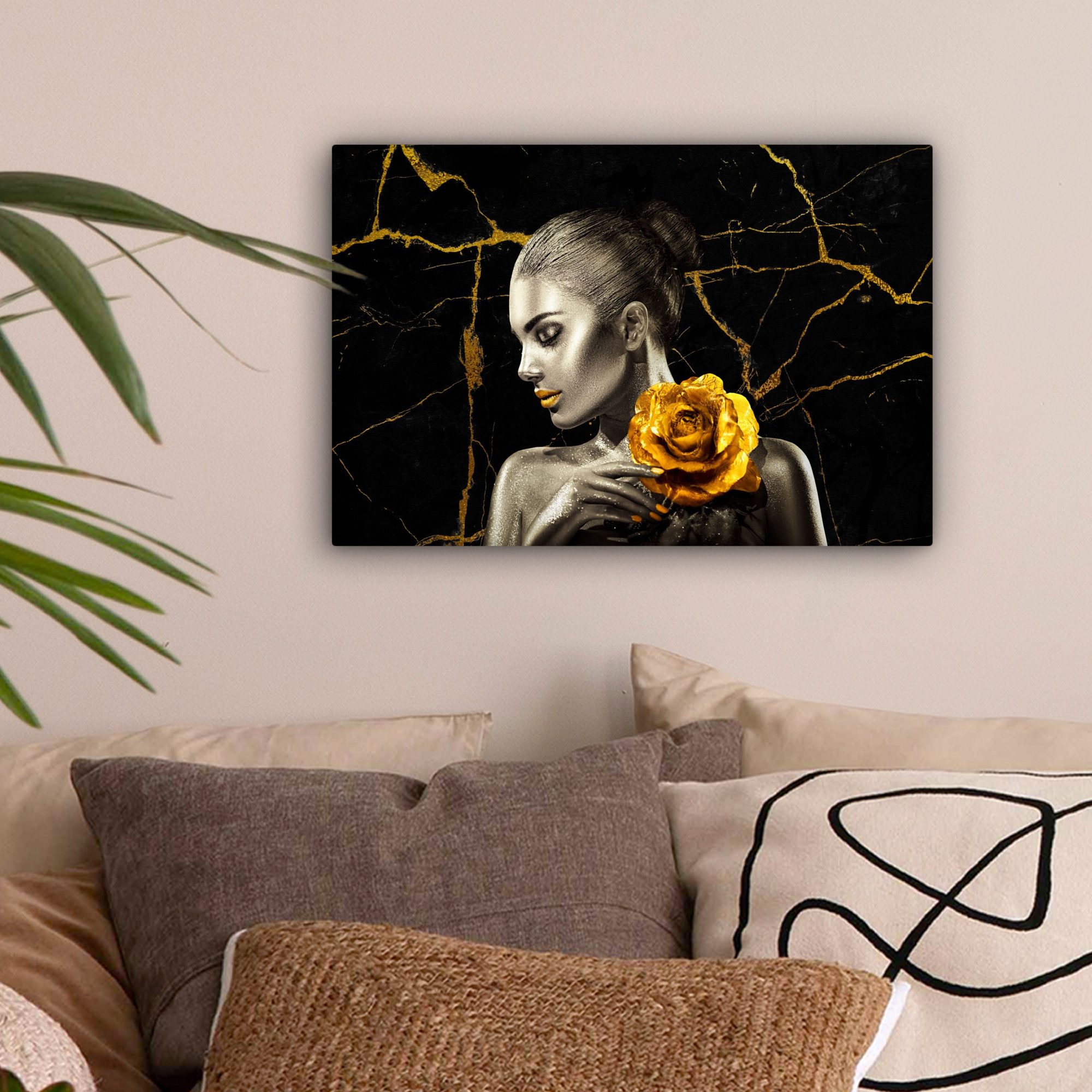 OneMillionCanvasses® Leinwandbild Frauen - Rosen - günstig online kaufen