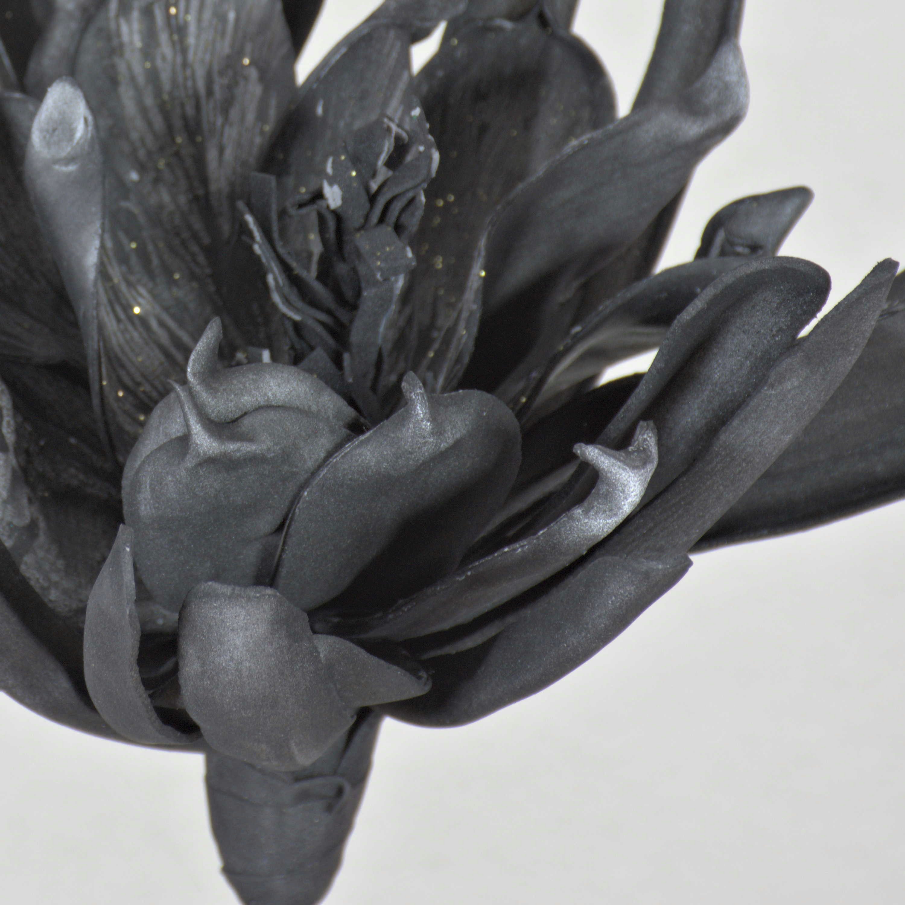 Kunstblume Deko Blüte Kaktus Königin der Nacht MOADI mit Glitzer, schwarz, 90cm Königin der Nacht Kaktus, artplants, Höhe 90.0 cm