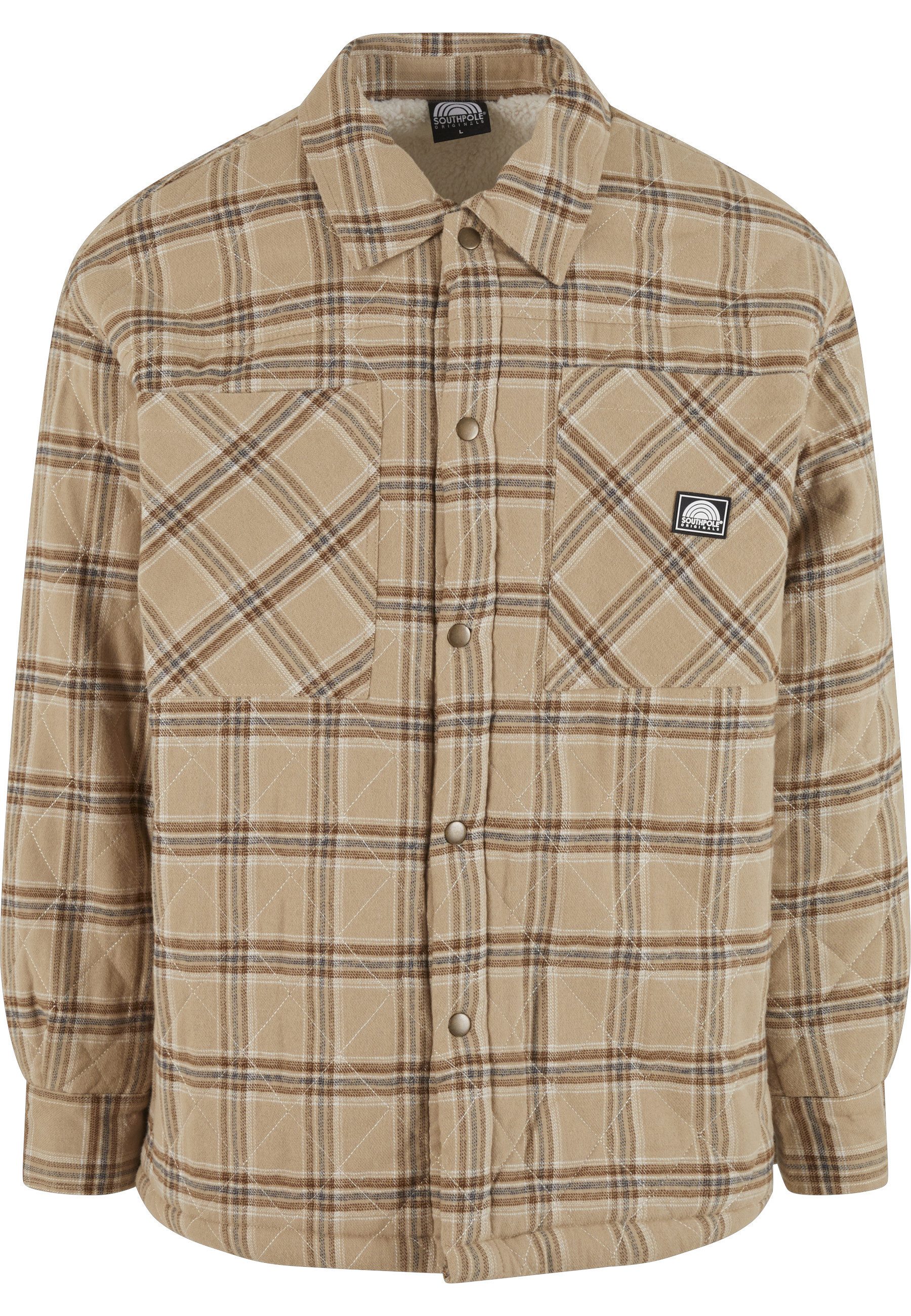 Southpole Langmantel Southpole Herren Southpole Flannel Quitted Shirt Jacket