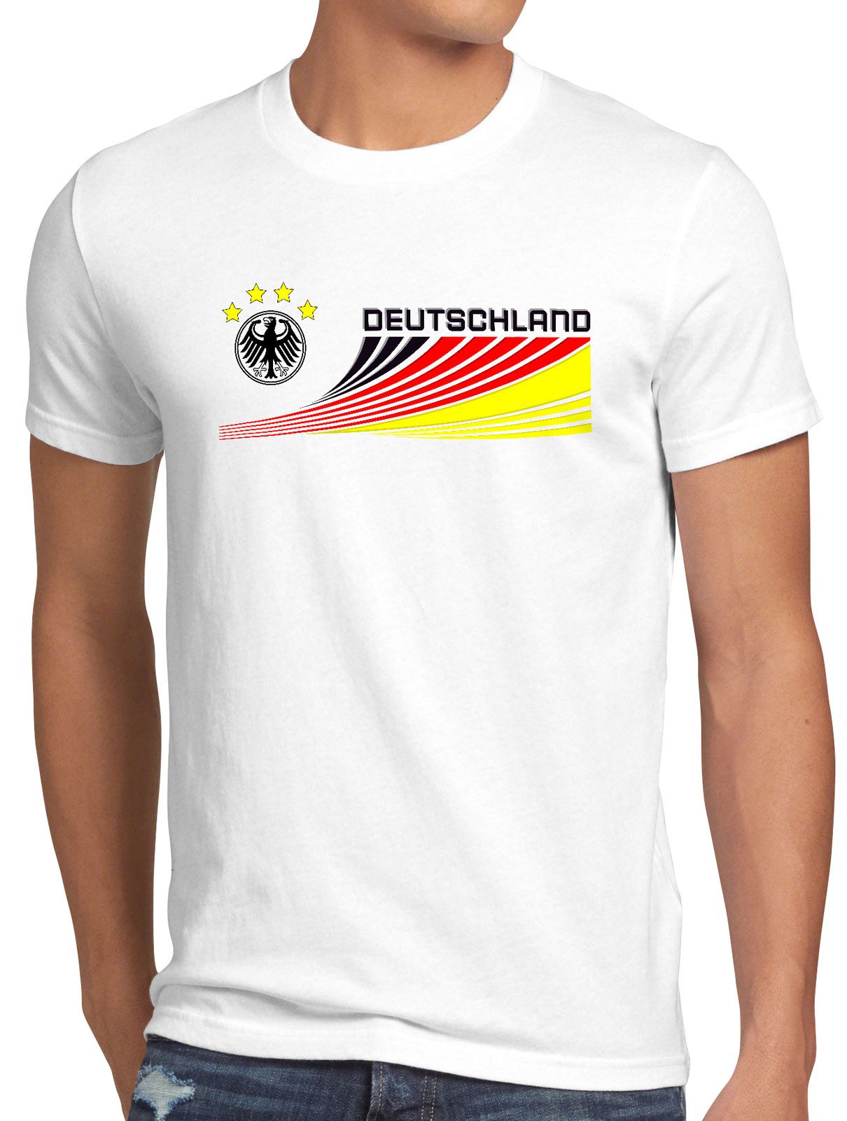 style3 T-Shirt Deutschland Fan WM 2026 Fussball Trikot nationalflagge EM