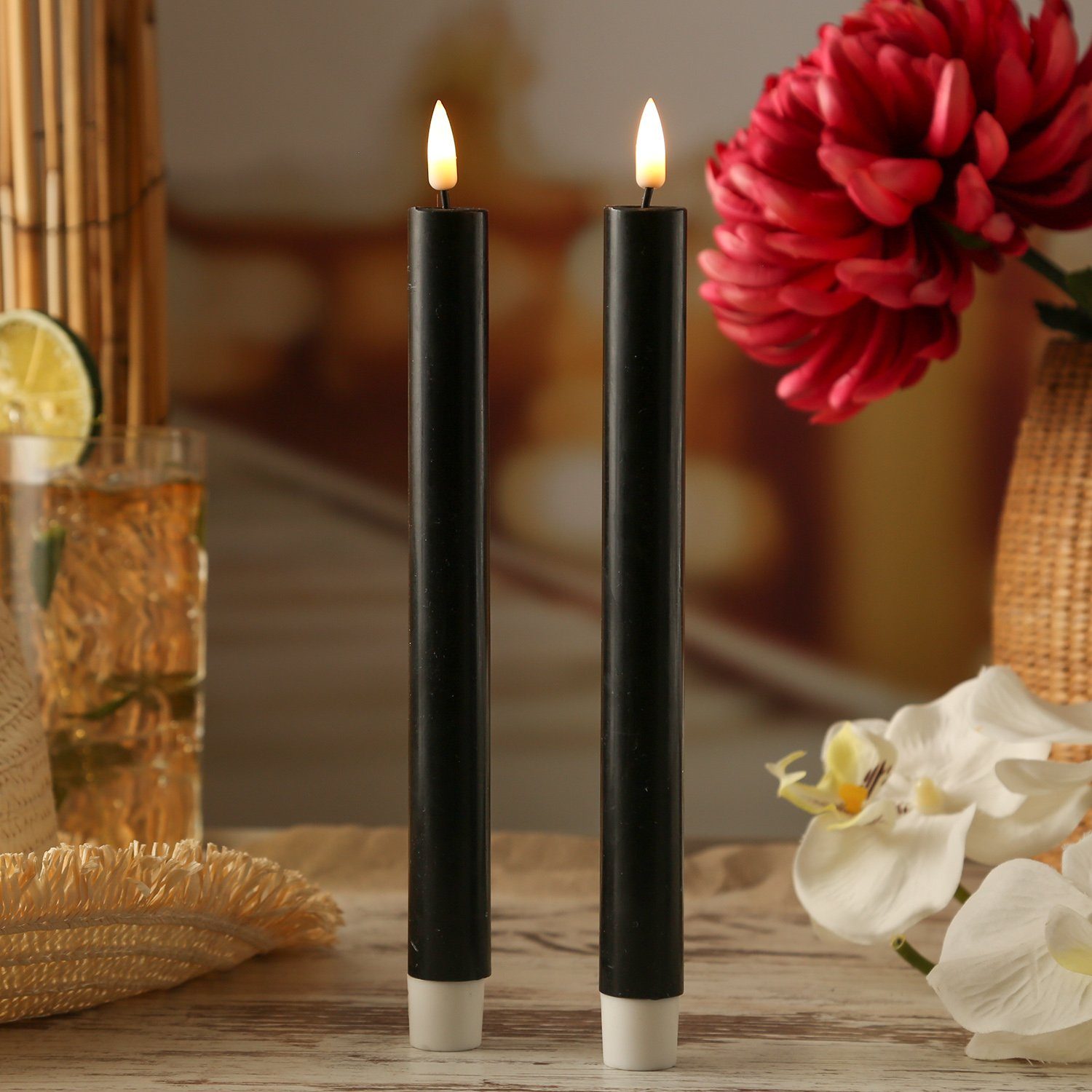 Deluxe Homeart LED-Kerze LED Stabkerzen Mia günstig online kaufen