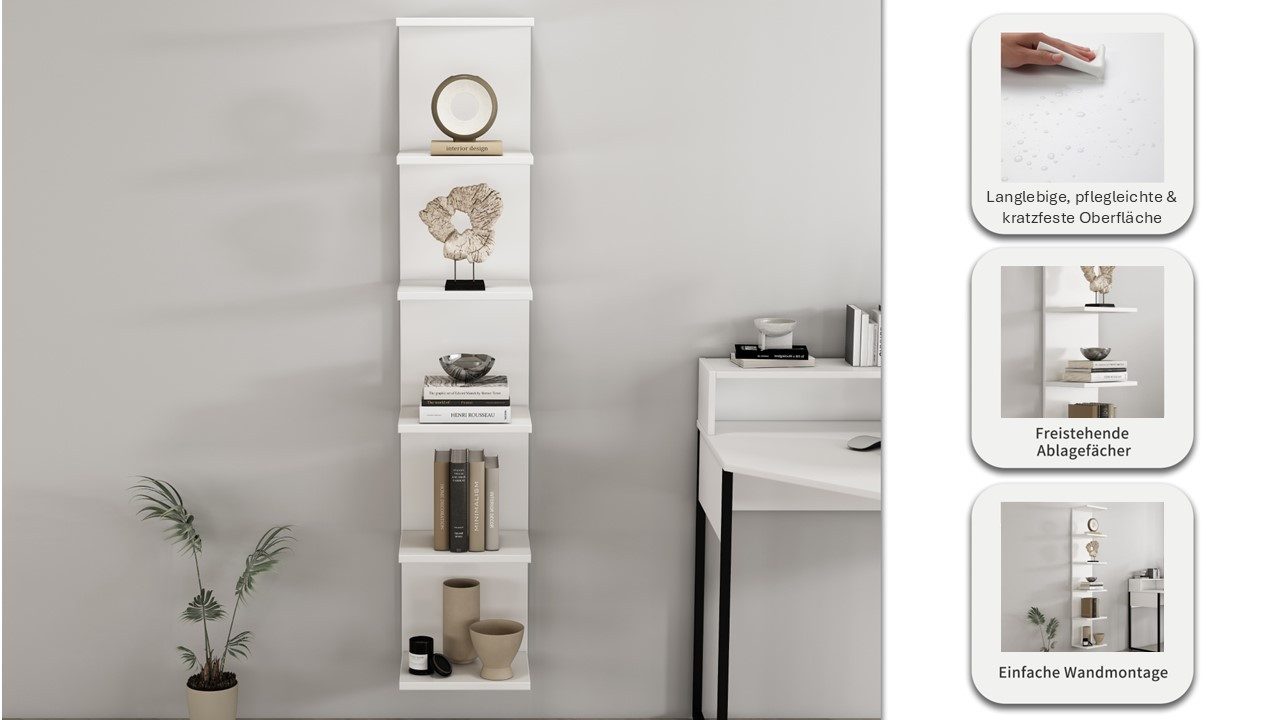 OTTO home Wandregal Moid, dekorativer Stauraum, Wandmontage