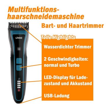 LIVOO Elektrorasierer LIVOO Akku Haarschneidemaschine Haarschneider Bartschneider