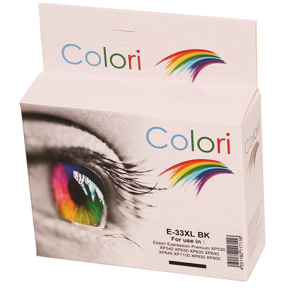 Colori Tintenpatrone (Alternativ Tintenpatrone XP630 Premium für XP635 für T3351 Expression XP530 XP640 Epson XP830 XP900 XP645 33XL Schwarz Colori) von XP7100 XP540