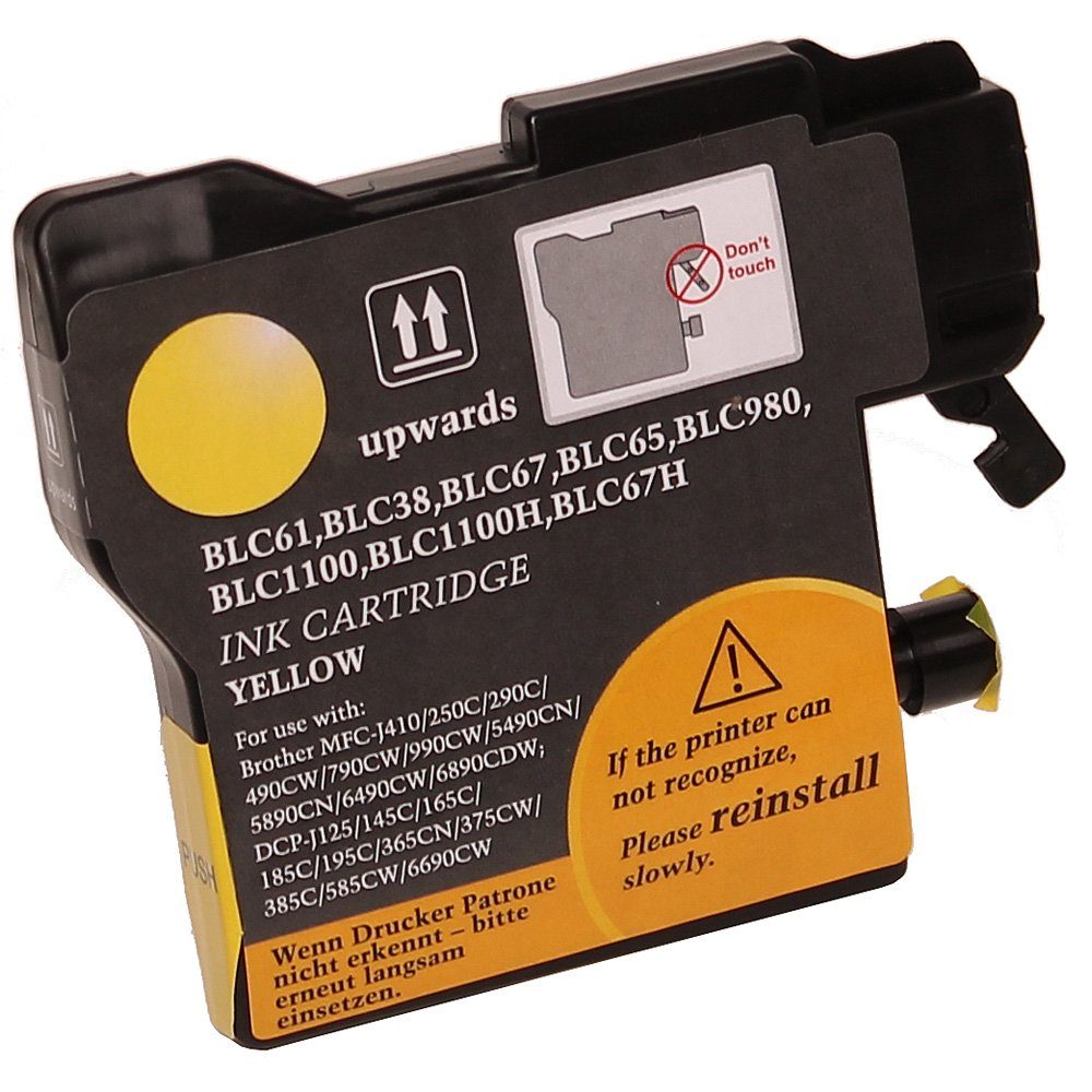 ABC Tintenpatrone (Kompatible Patrone für Brother LC-980Y LC-1100Y LC-980 LC-1100, CP195C DCP197C DCP365CN DCP370 DCP373CW DCP375CW DCP377CW DCP380 DCP38)
