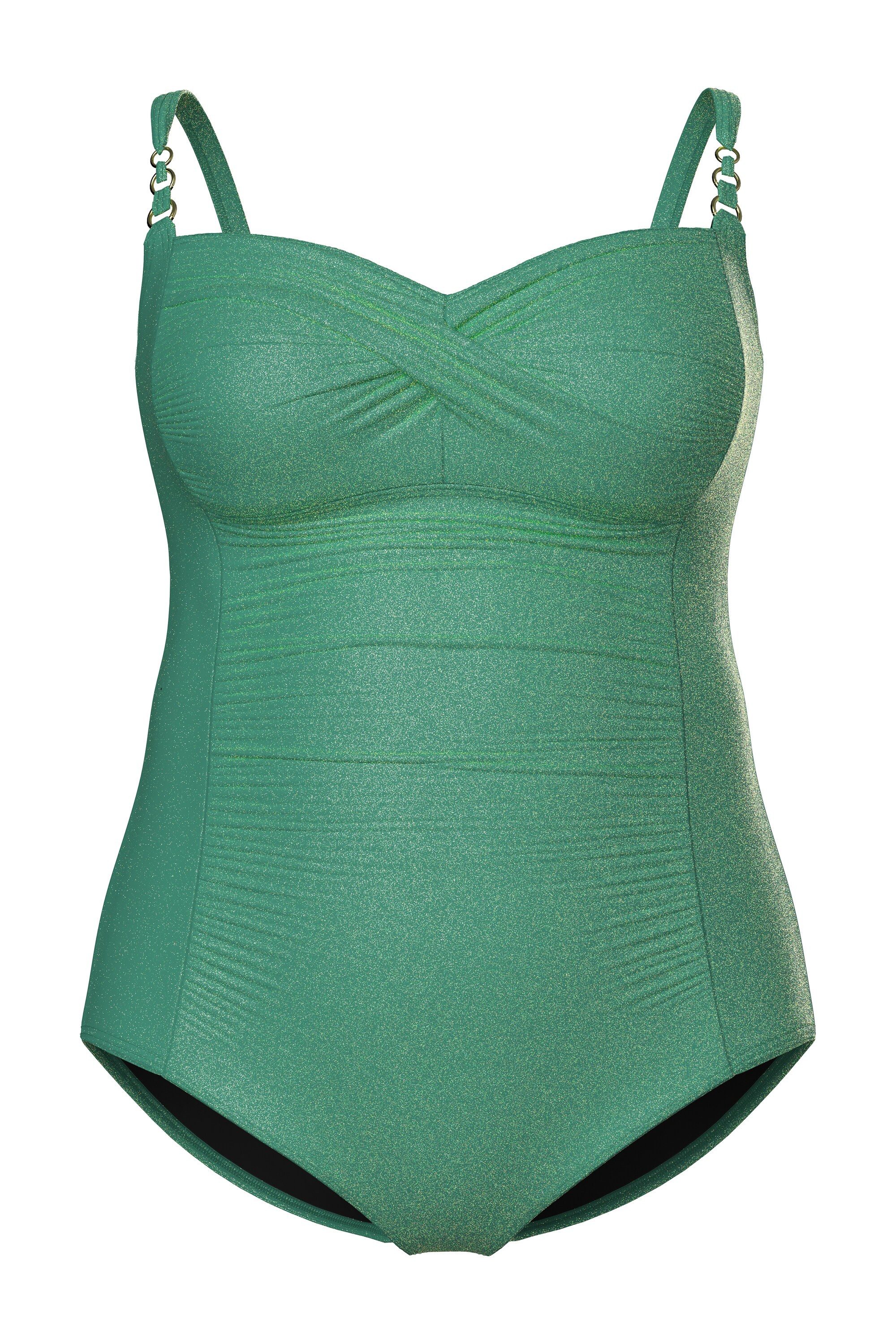 Ulla Popken Badeanzug Badeanzug Glitter Softcups Träger verstellbar günstig online kaufen