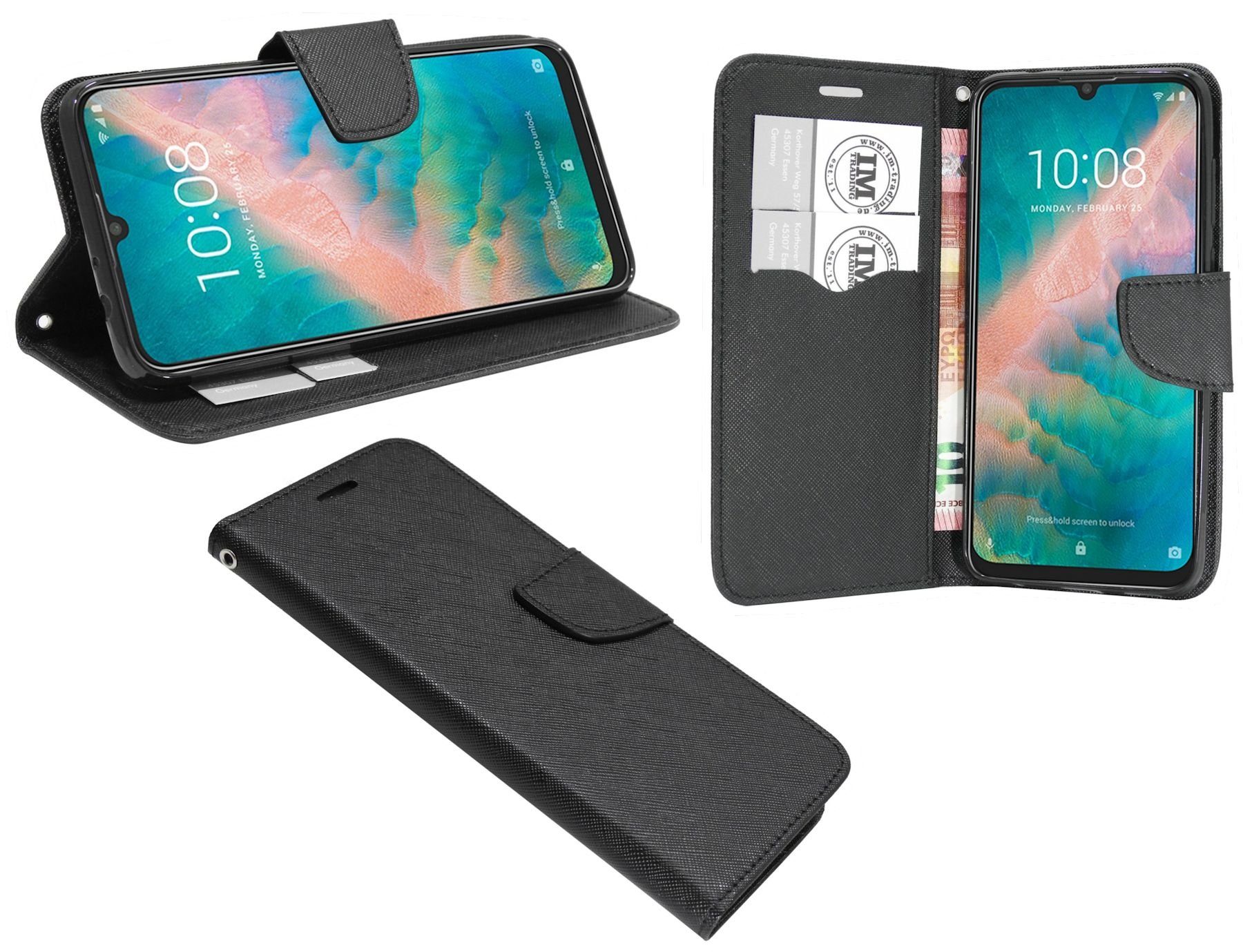 cofi1453 Smartphone-Hülle Buch Tasche "Fancy" für ZTE BLADE A72 4G Handy Hülle