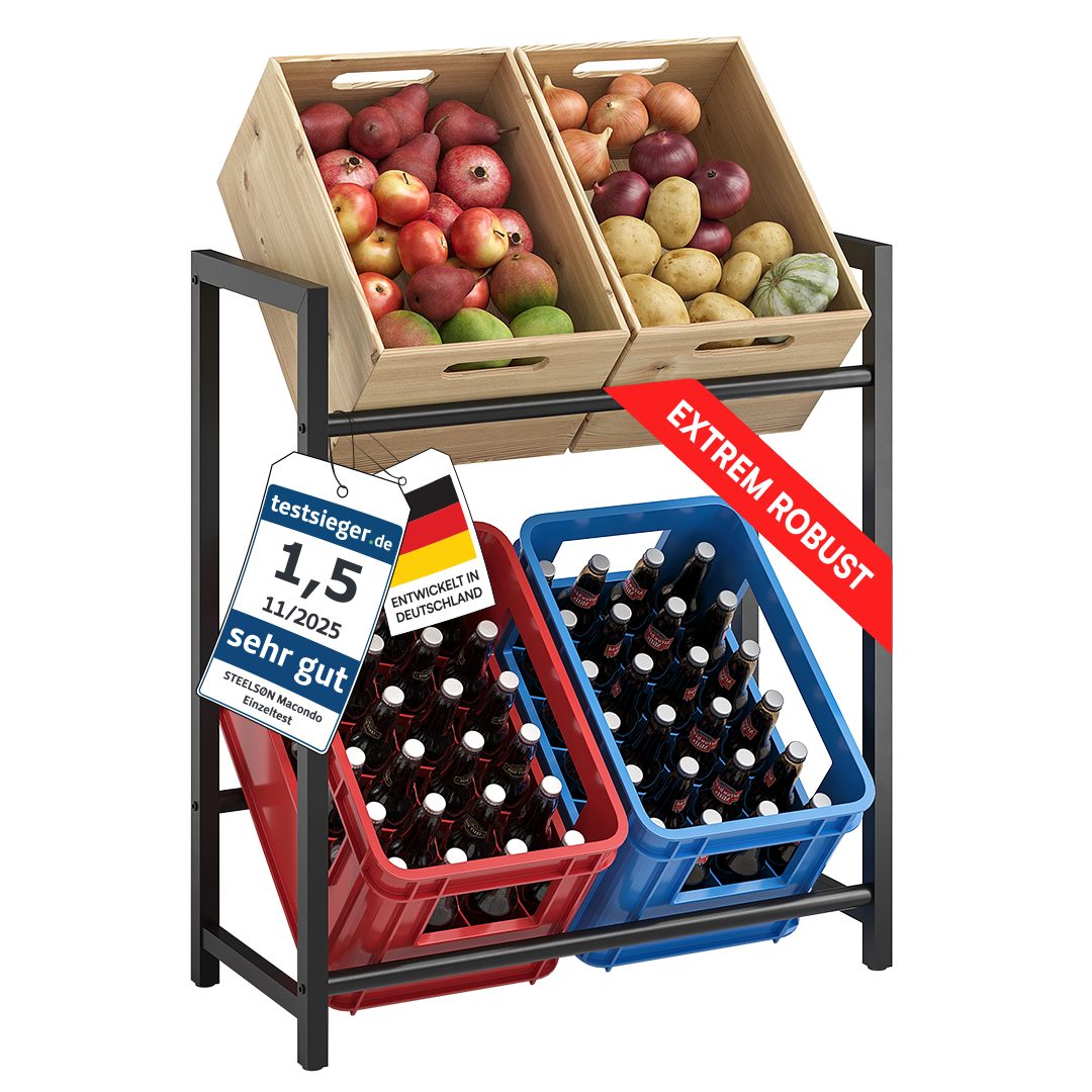 STEELSØN Flaschenregal Macondo aus Metall, Getränkekistenregal schwarz, für günstig online kaufen