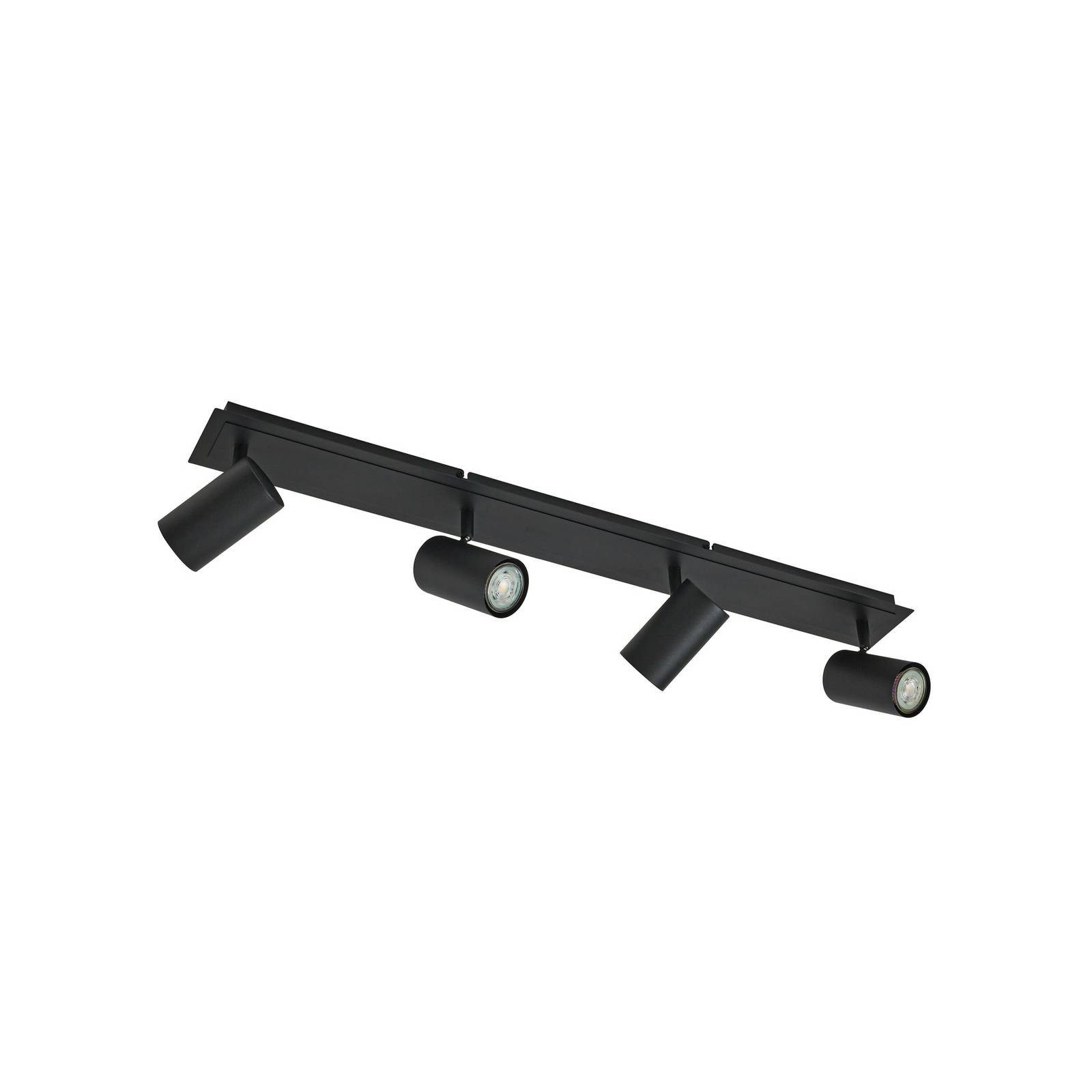 Lindby Deckenstrahler Joffrey, Metall, Schwarz IP20, 4 x 10 W LED