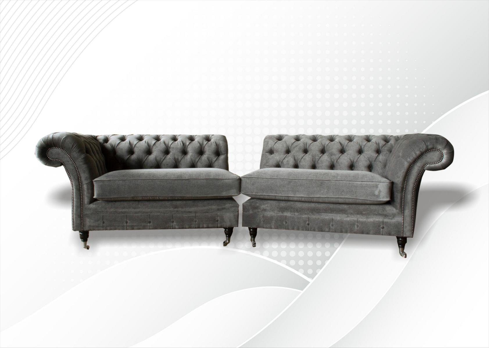 Chesterfield Chesterfield-Sofa, JVmoebel Sitzer Sofa Sofa 4 Couch Design cm 265