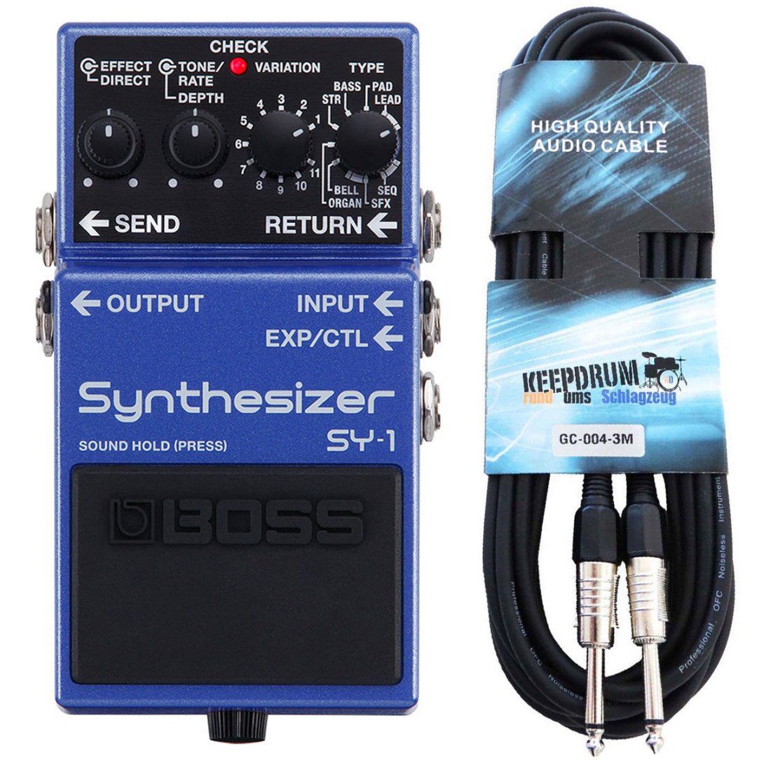 Boss by Roland E-Gitarre Boss SY-1 Synthesizer Effektgerät mit Kabel