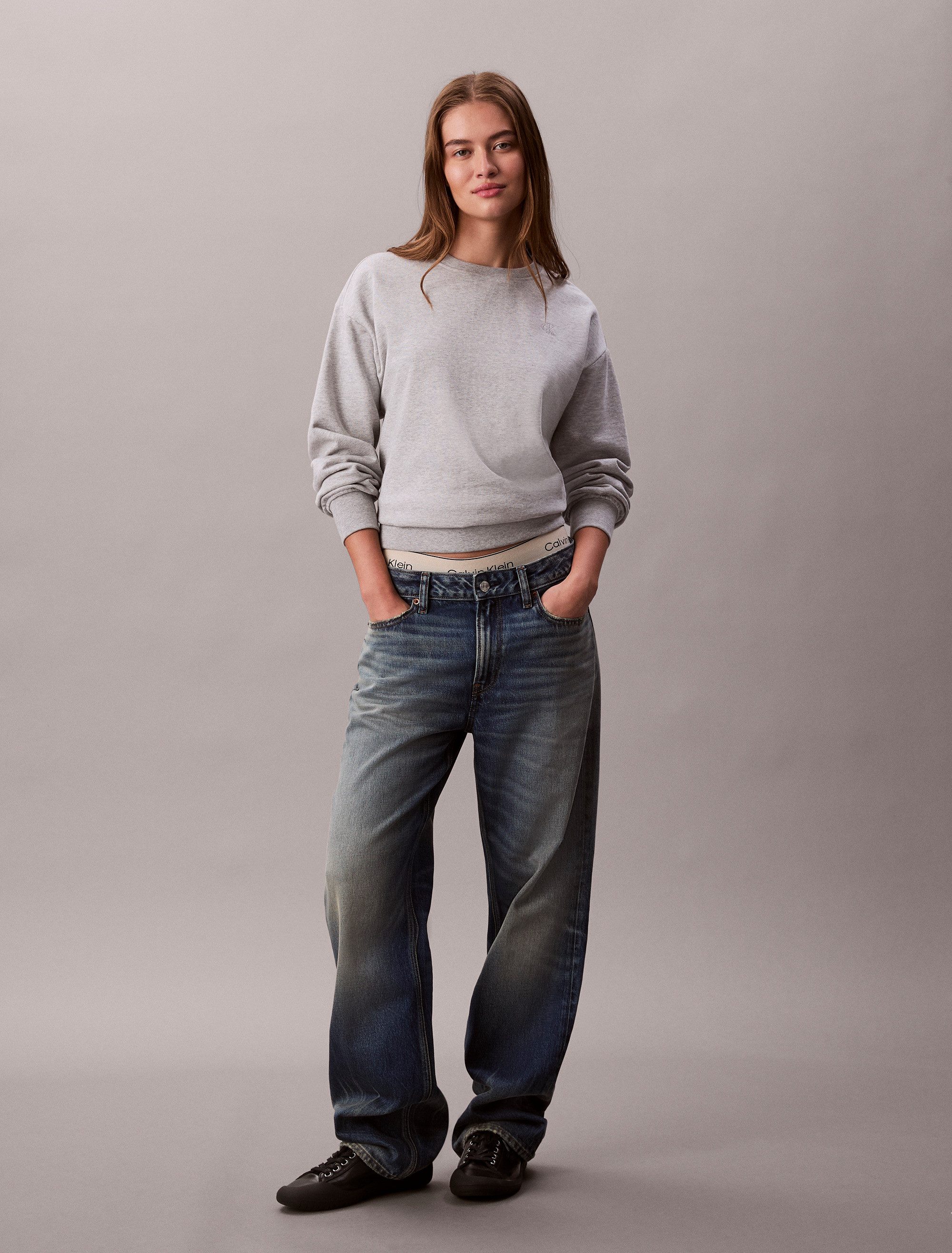 Calvin Klein Jeans Sweatshirt LS ARCHIVE LOGO FRENCH TERRY RLX Mit Rundhalsausschnitt, regular fit – Bild 4 von 5