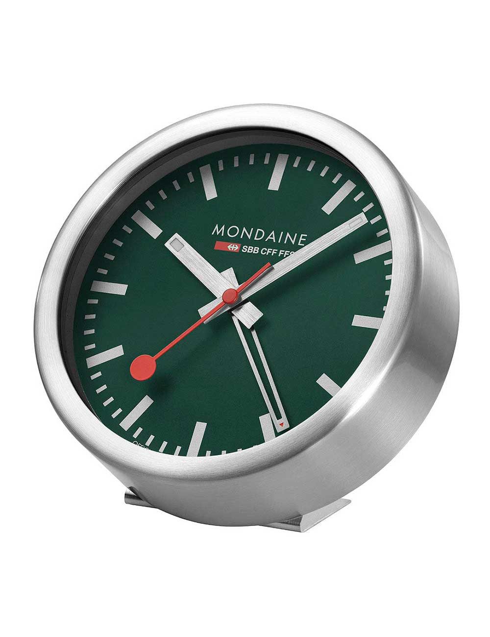 MONDAINE Wecker Mondaine A997.MCAL.66SBV.1 waldgrüne mini Wanduhr Tischuhr & Wecker 1 Alarm,Minute,Sekunde,Stunde