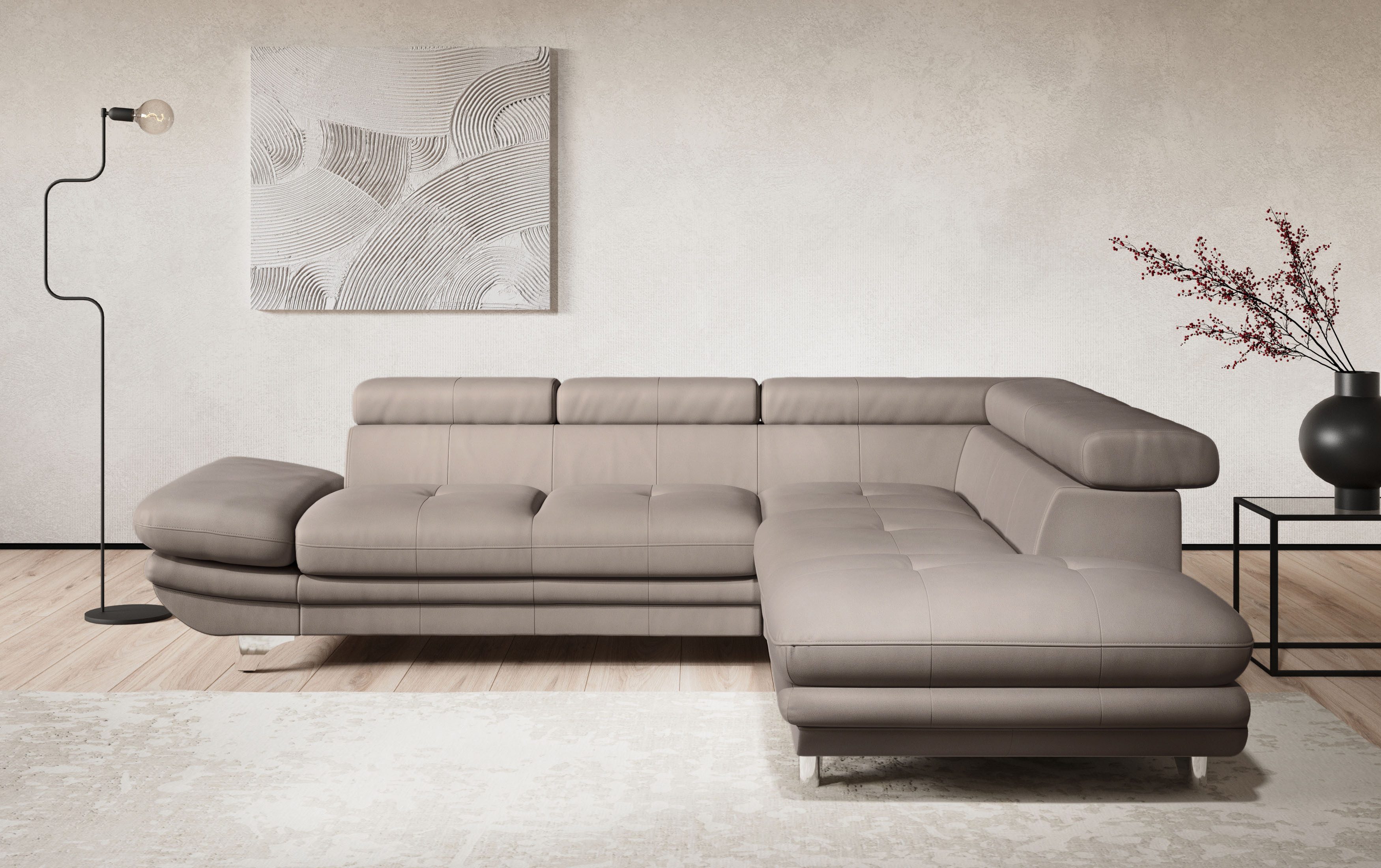 COTTA Ecksofa "Enterprise L-Form" mit Arm- & Kopfteilverstellung, wahlweise günstig online kaufen