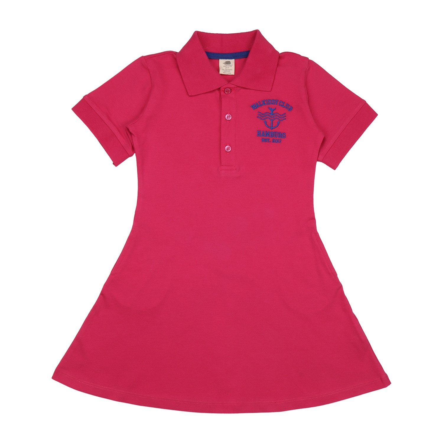 Walkiddy Polokleid Kleid im Polo-Stil aus Bio-Baumwolle inspiriert von Polo Bio Baumwolle,GOTS,Kinderbekleidung,nachhaltige Klamotten,Kleid