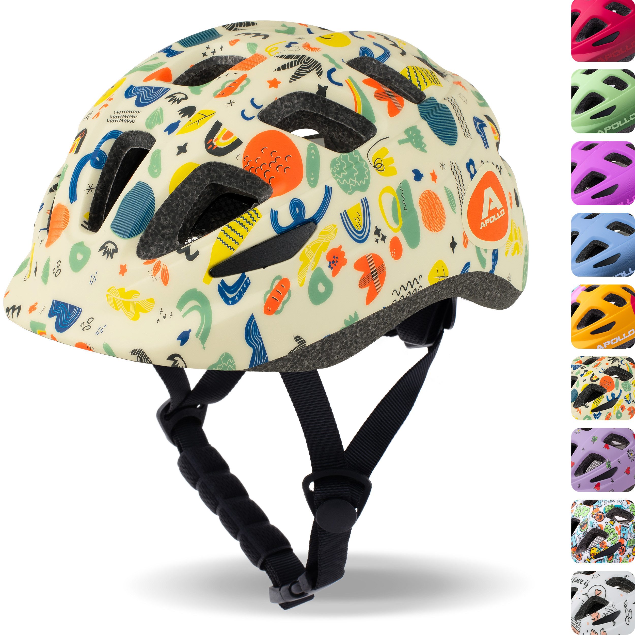 Apollo Inlineskates Fahrradhelm, Kinder & Jugendliche, Multisport-Helm, verstellbar, ab 3 Jahren