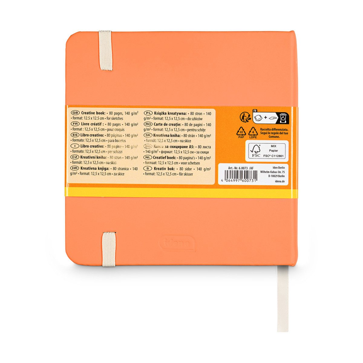 Idena Skizzenbuch Idena Skizzenbuch 80 Seiten 140g/m² 12,5x12cm