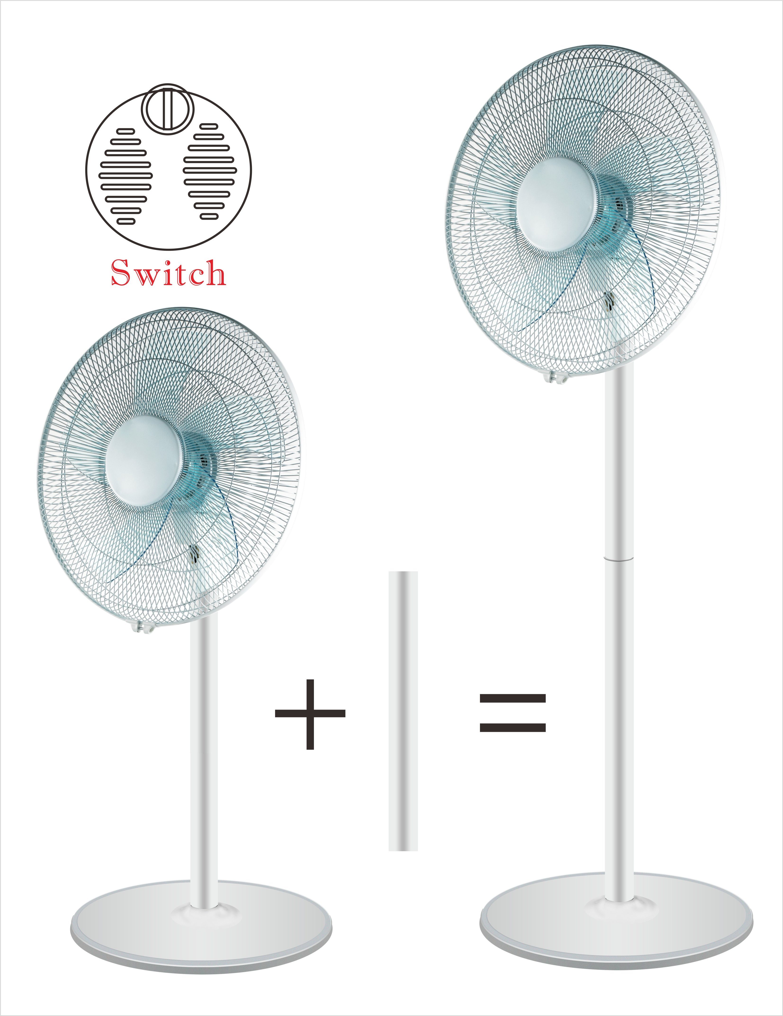 Neigung Rotorblätter, 5 cool Ventilatorkombigerät,BC40STTI2201, be BeCool, verstellbare