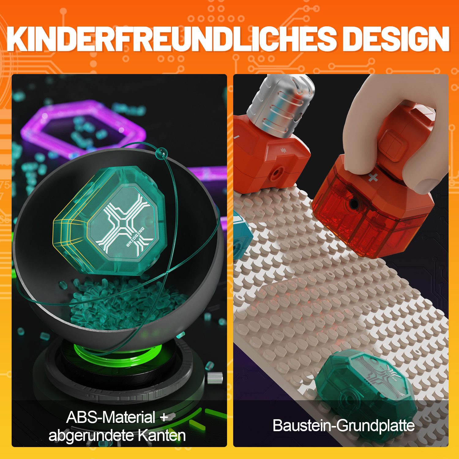 Esun Experimentierkasten Elektronik Baukasten, Experimente für Kinder, 50 STEM Physikspielzeug, (Set, 50-tlg., Komplettset), Blasenmacher, Ventilator, Fliegende – Bild 5 von 5