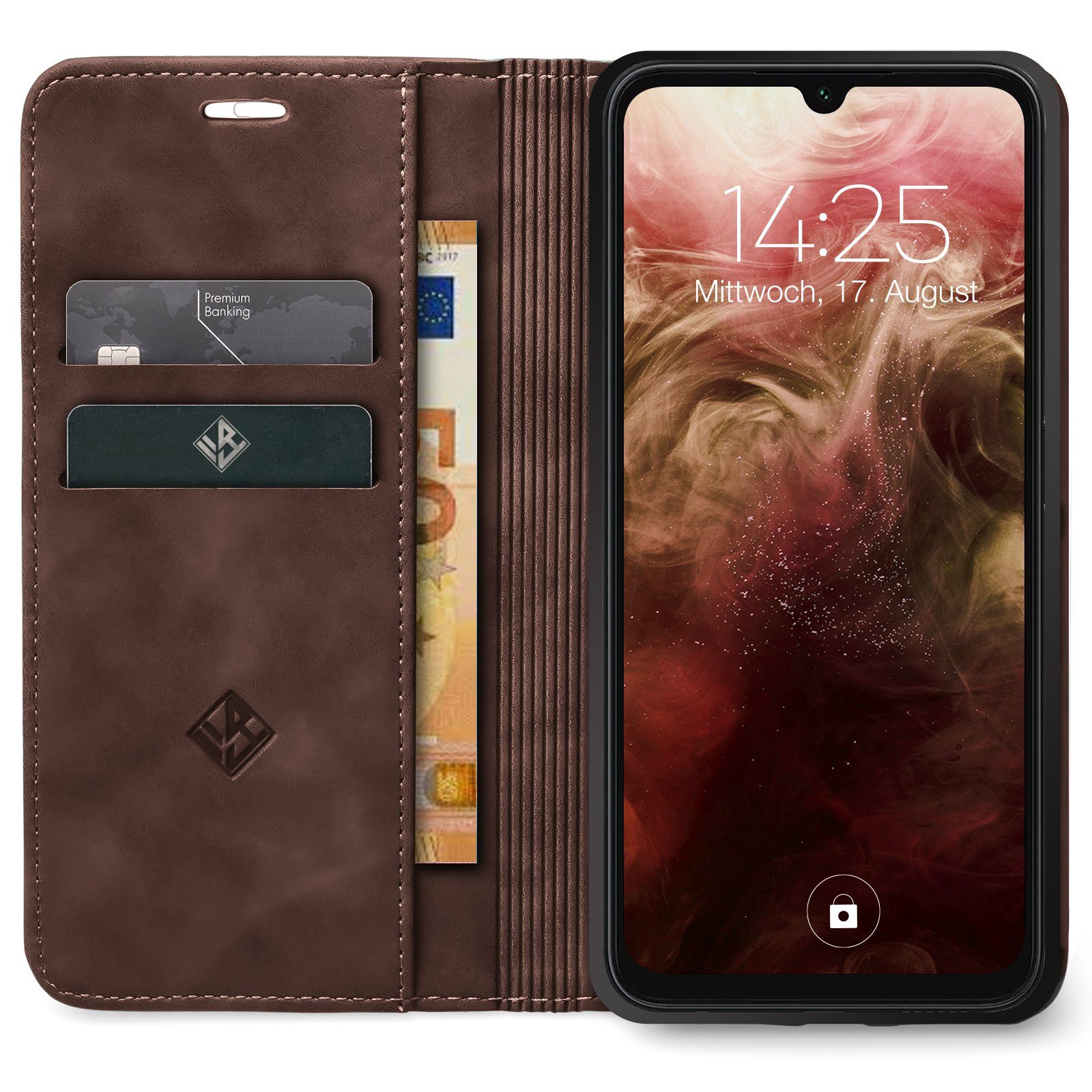 Tec-Expert Handyhülle Tasche Hülle für Samsung Galaxy A05s 6.7 Zoll, 6.7, Cover Klapphülle Case mit Kartenfach Fliphülle aufstellbar