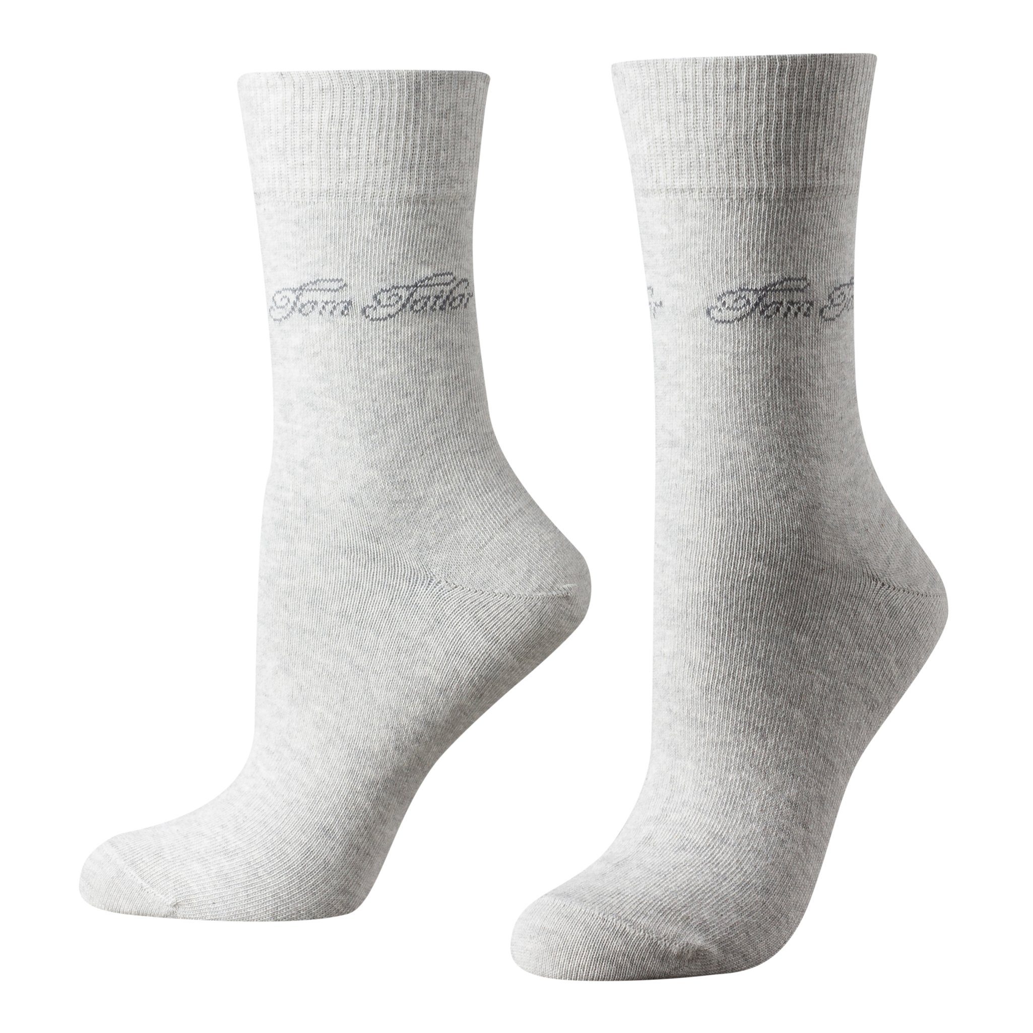 TOM TAILOR Socken 9702285038 Tom Tailor 2er Pack Basic Women Socks 9702 285 summer grey melange Doppelpack Strümpfe Socken