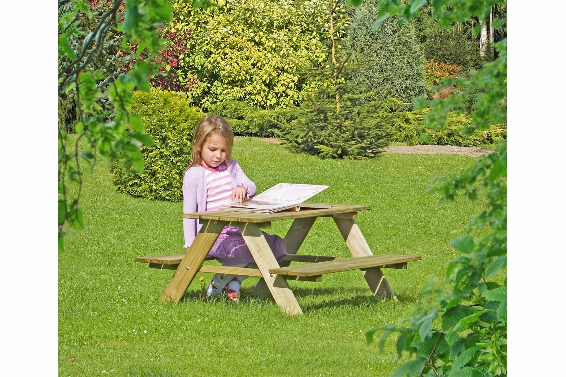 Mega-Holz Gartenbank Kinderpicknicktisch Kiefer