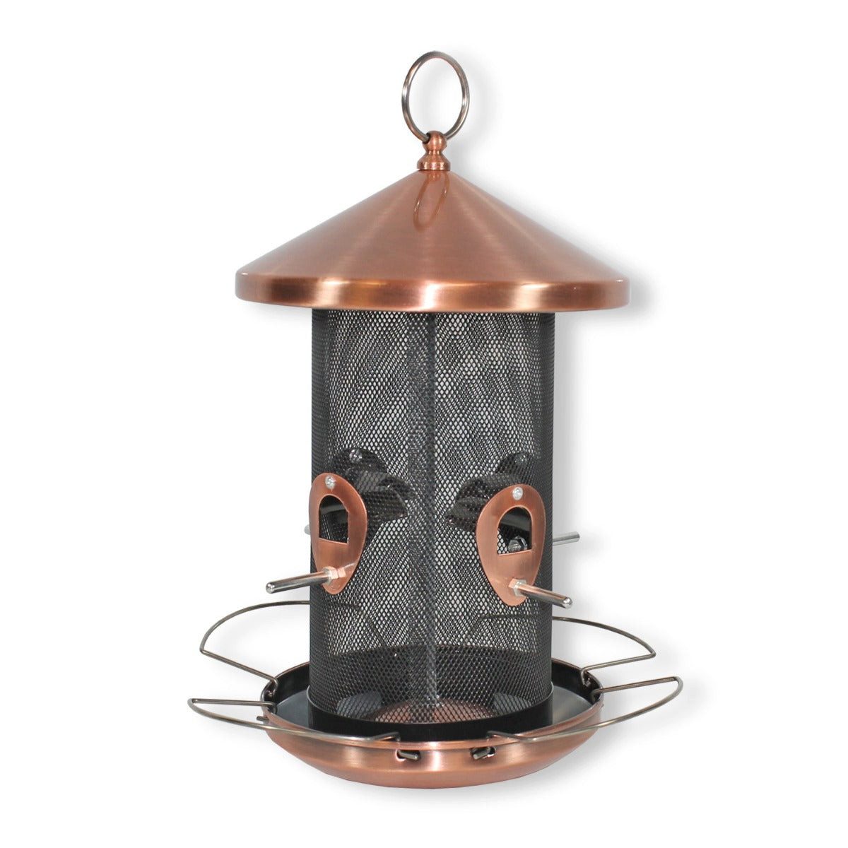 colourliving Futterstation colourliving Vogelfuttersäule Gourmet XL aus Metall, 8 Futterplätze, Zum Aufhängen, mindestens 8 Futterplätze, werkzeuglos zerlegbar