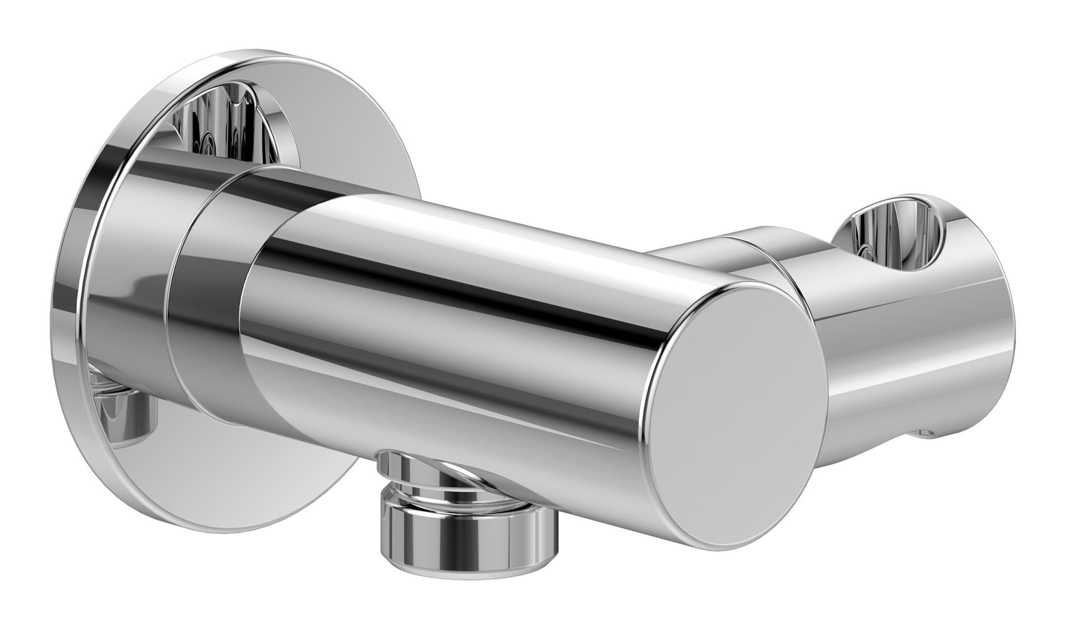 Villeroy & Boch Brausehalter Universal Showers, Handbrausehalter, Rund, mit Schlauchanschluss - Chrom