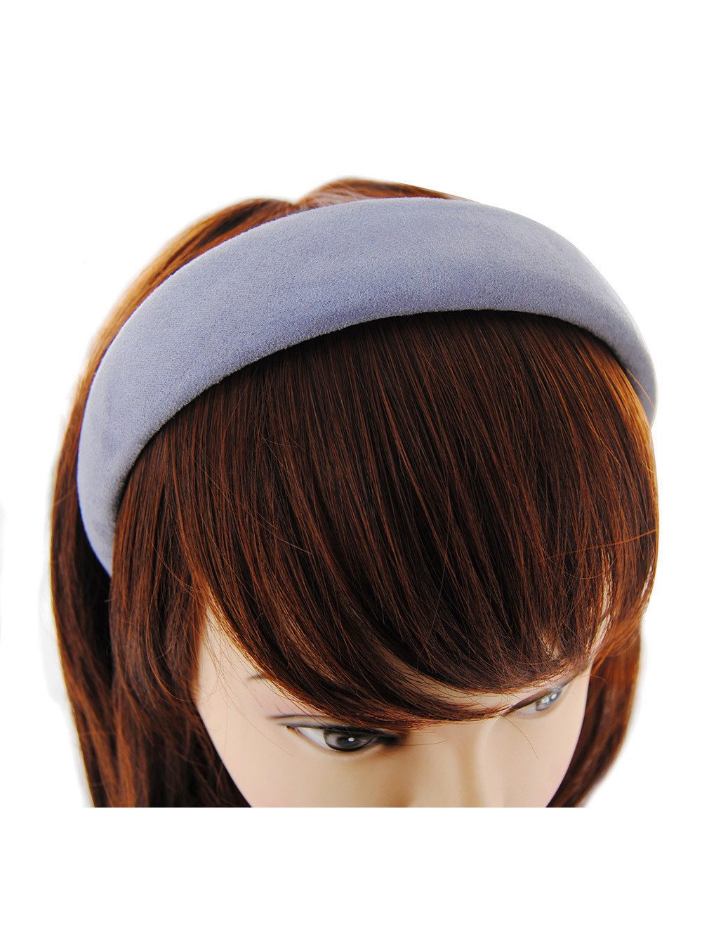 axy Haarreif Breiter Haarreif mit Flanell (Leder Optik) HRK5L, Vintage und Klassik-Look Damen Haareifen Haarband