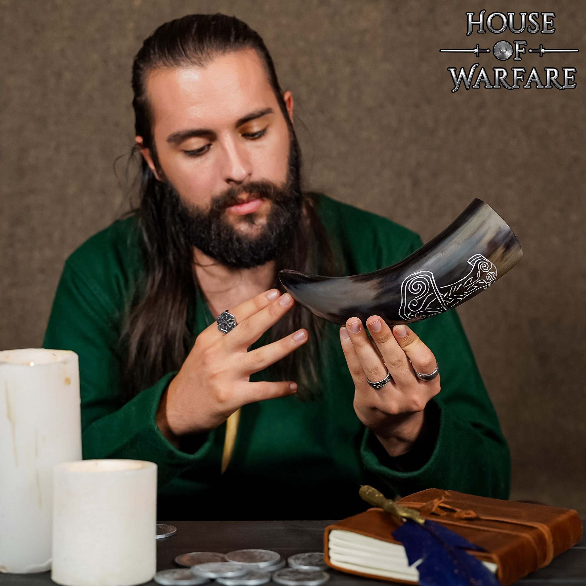 Ritter-Kostüm Mjolnir Trinkhorn ca. 300ml