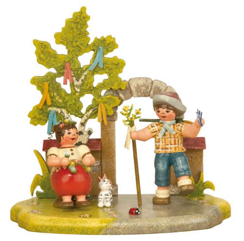 Original Hubrig (Hubrig Volkskunst GmbH) Sammelfigur Jahreszeit Frühling, Höhe 13 cm, handbemalt