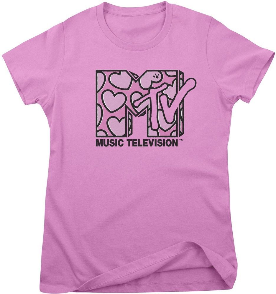 MTV T-Shirt MTV Heart Patter Logo Girly Tee