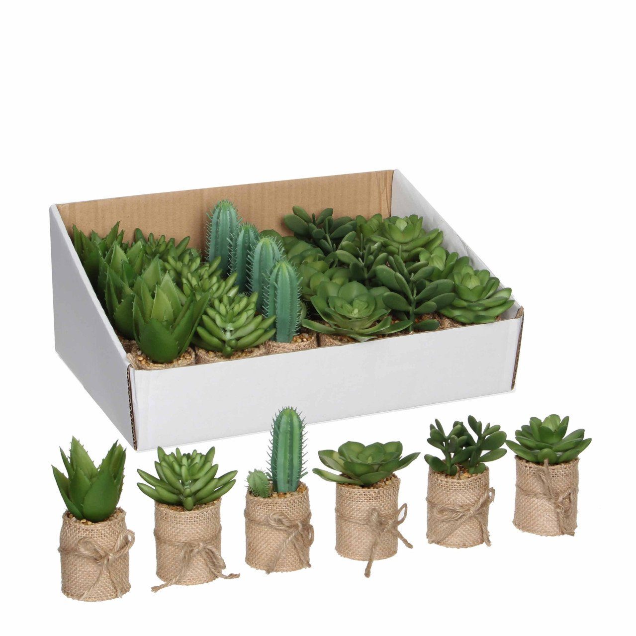 Kunstpflanze Mica Kunstpflanze Sukkulente im Topf grün 12 x 5, Mica Decorations