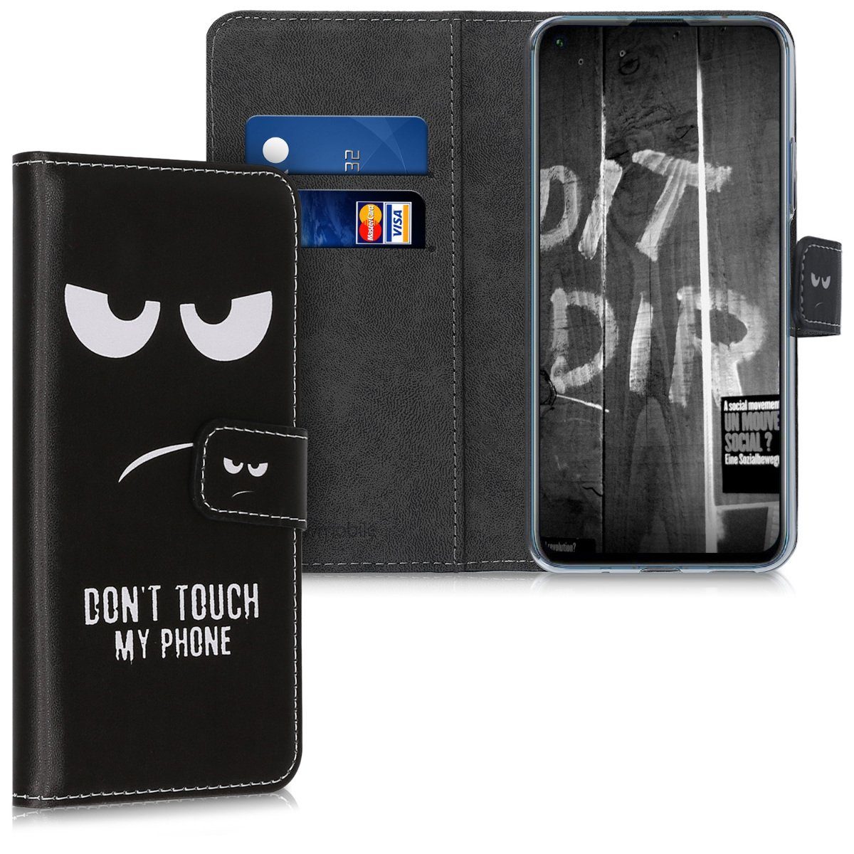kwmobile Handyhülle, Hülle für Huawei Nova 5T Kunstleder Handy Wallet