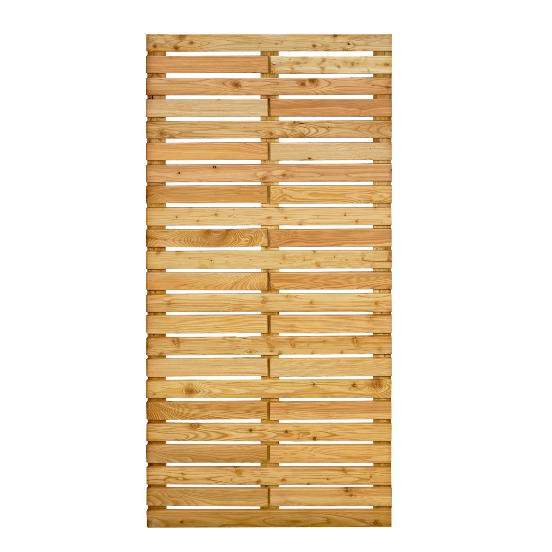 GartenLand Zaun Rhombus Zaun Salzburg Design 90x180 cm Lärche – Naturbelassen, (Set, Ohne Pfosten, 90x180 cm), Rhombus, Lärche