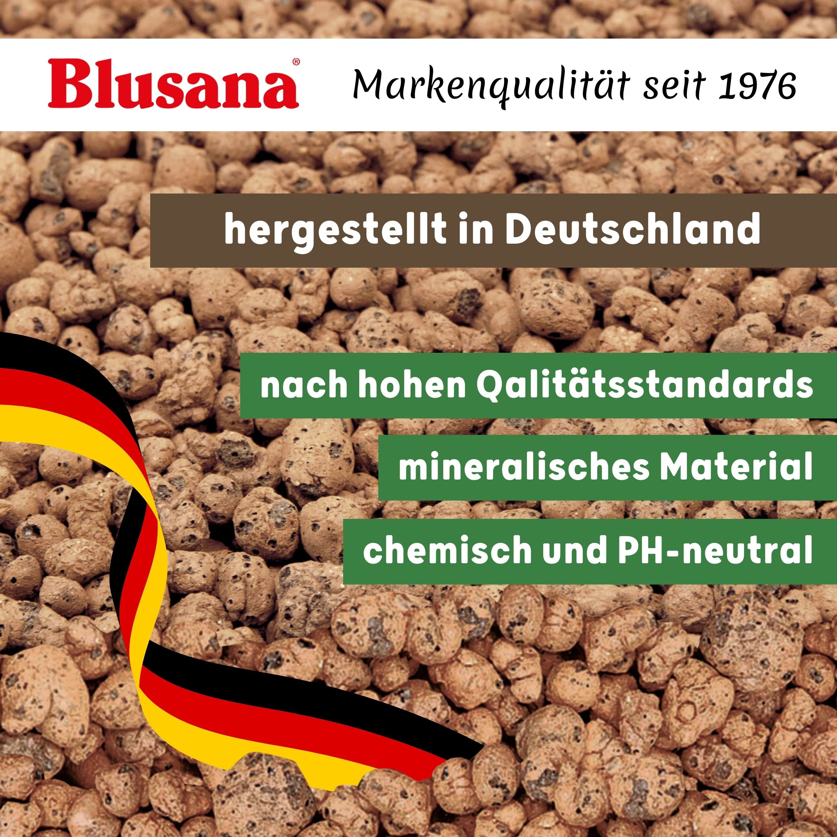 Blusana Pflanzgranulat Blähton Hydrokultur Pflanzton Granulat 8-16 mm, (Hydrogranulat Tonkugeln 5 Liter), für Hydro & Hydroponik Systeme, Drainage, Bodenauflockerung, Dekor