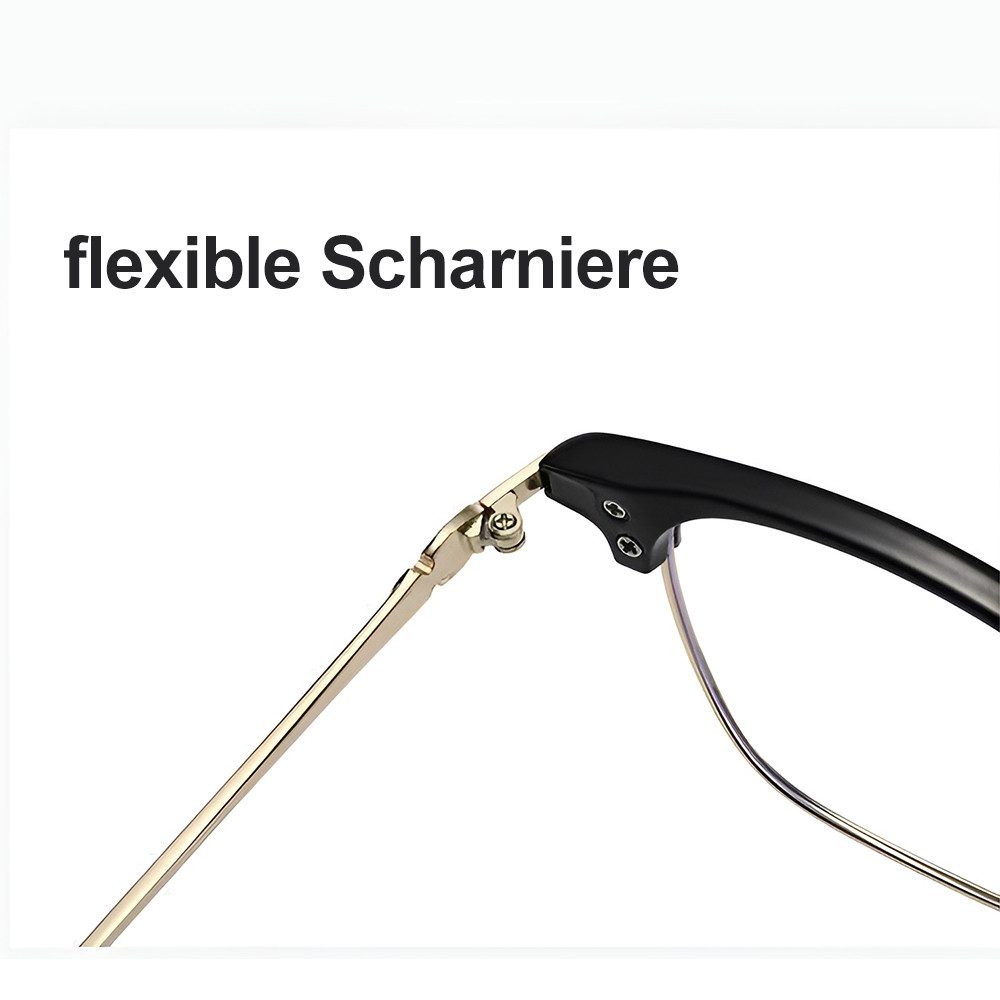 PACIEA Lesebrille Herren Damen Anti Blaulicht Metall Computer Gaming Schutz