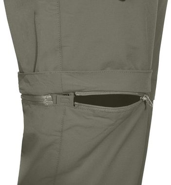 Bergson Zip-off-Hose »VIDAA COMFORT Zipp Off (slim)« Damen Wanderhose, leicht strapazierfähig, Normalgrößen, grau/grün