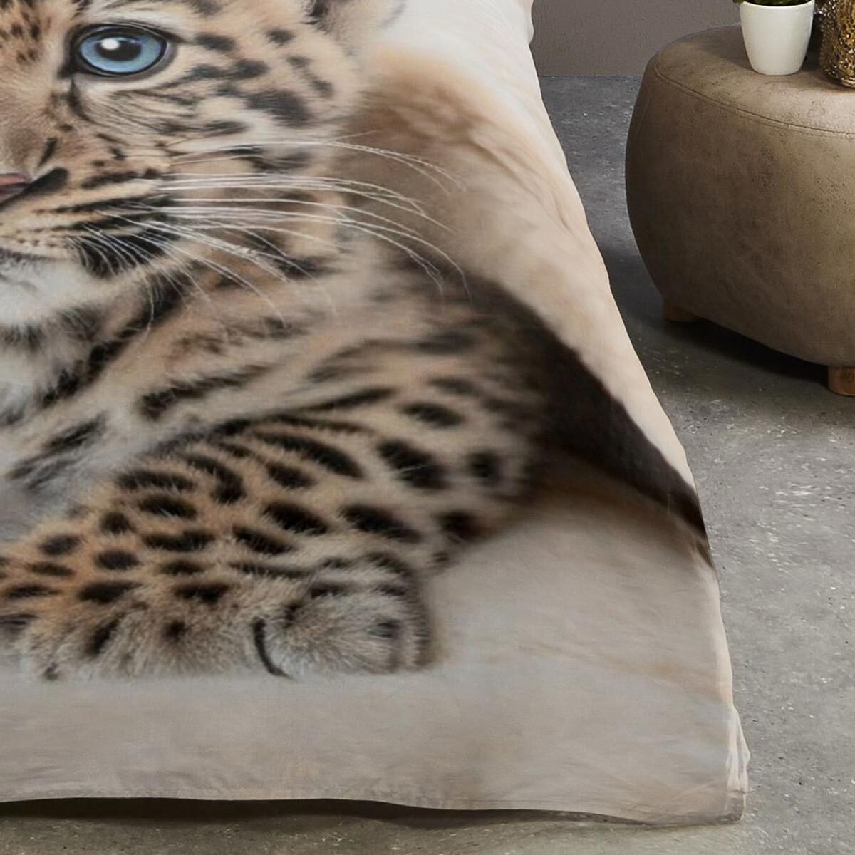 TRAUMSCHLAF Bettwäsche Tigerbaby, Renforce, 2 teilig, tierisches Design aus 100% Baumwolle – Bild 3 von 4