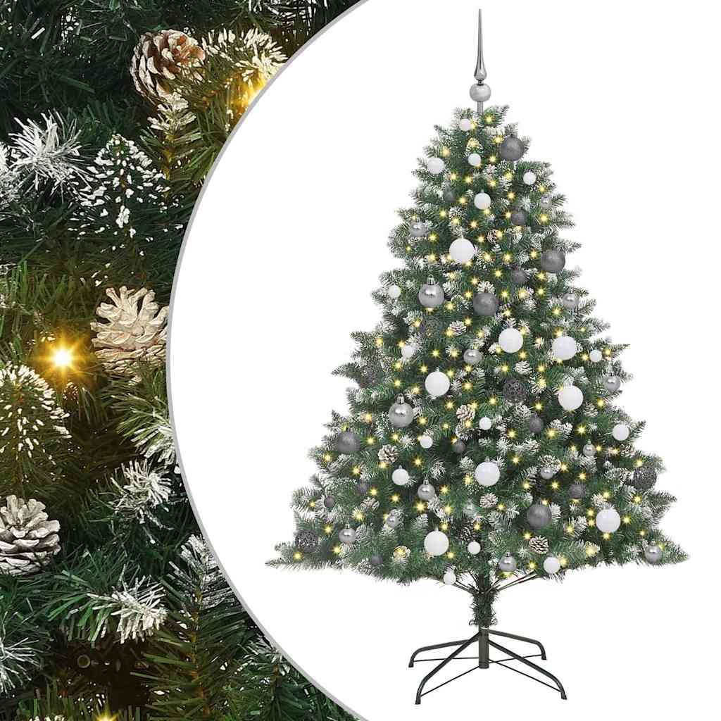 vidaXL LED Baum Künstlicher Weihnachtsbaum mit 300 LEDs mit Ständer Grün 180 cm