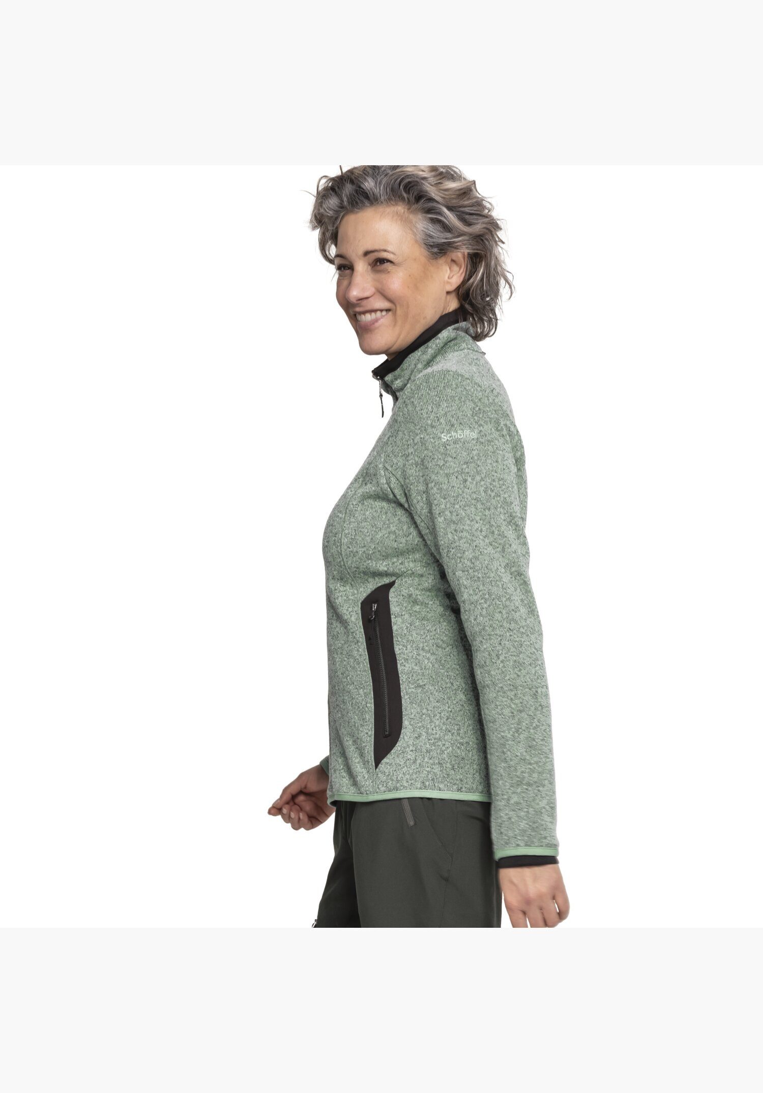 Schöffel Fleecejacke CIRC Fleece Jk Style Yew WMS sportlicher Stil, hoher Feuchtigkeitstransport, aus Polyester