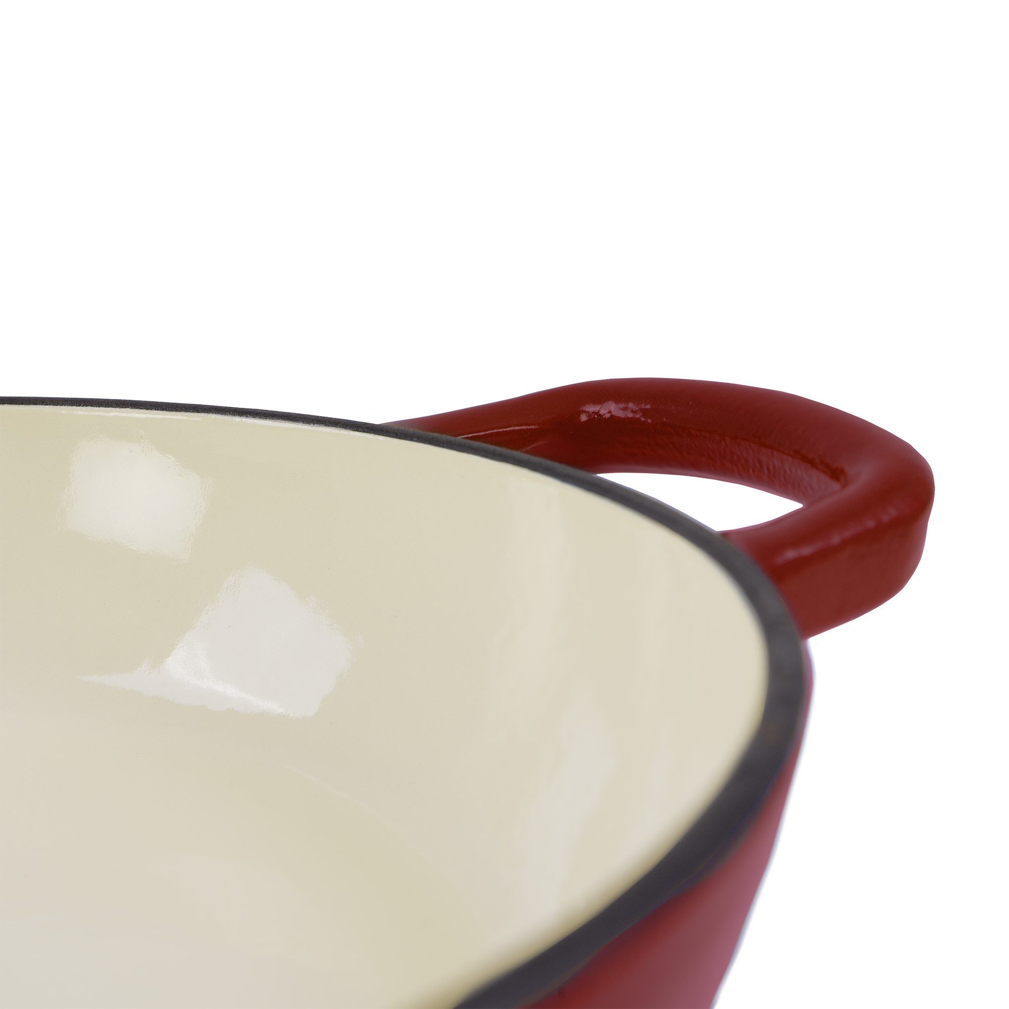Mahlzeit Kochtopf Gusseisen Brottopf Set emailliert, 6,4 Liter, Dark Cherry, Brotschling, Gusseisen, zum Backen von Broten, aber auch zum Kochen, Braten und Sch – Bild 5 von 5
