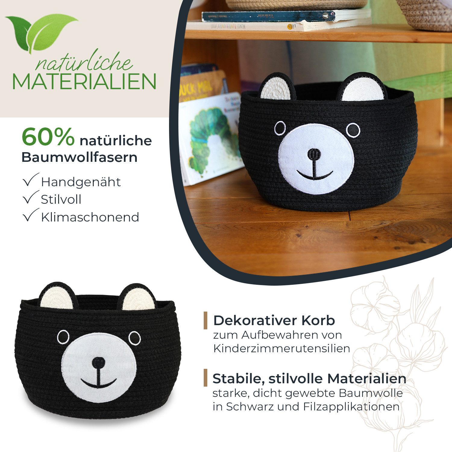 HMF Aufbewahrungskorb Aufbewahrungskorb mit versteckten Griffen, günstig online kaufen