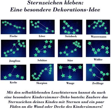 Alster Herz Wandsticker »Leuchtsterne Kinderzimmer, fluoreszierende Wandsticker (H086)« (1 St)