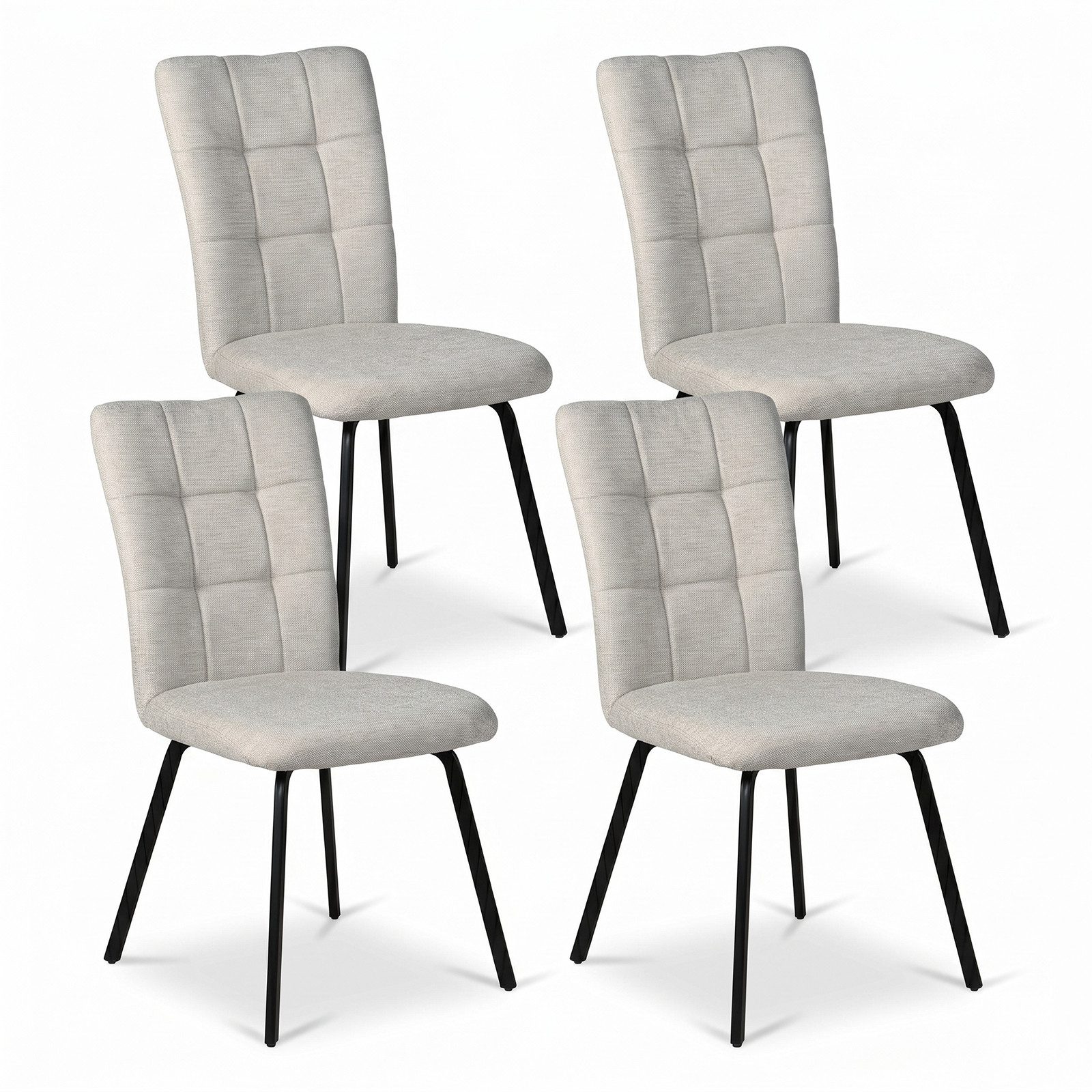 Jiexi Esszimmerstuhl Esszimmerstühle 4er-Set, moderner Polsterstuhl, stabiles Design