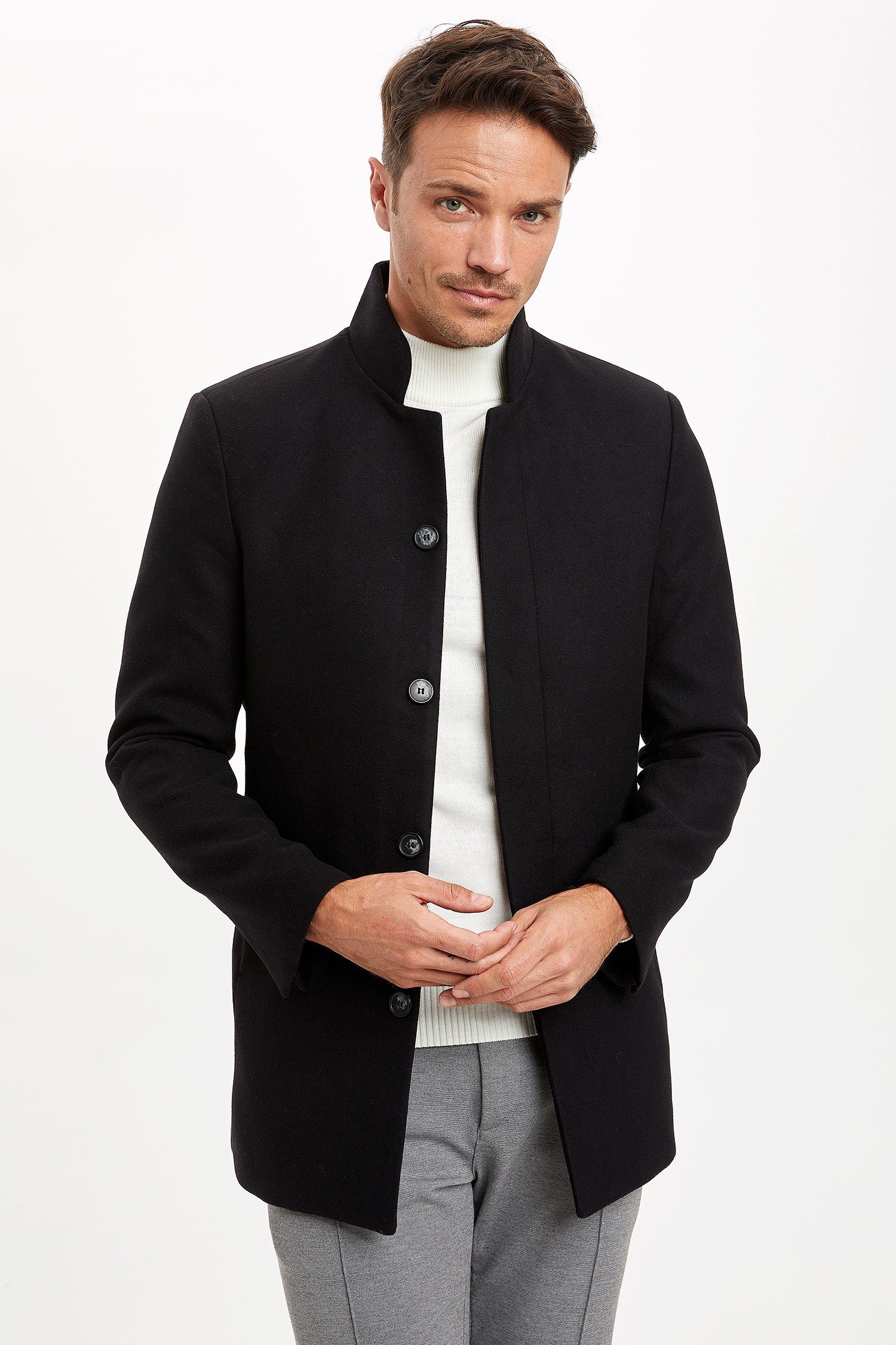 Herren Mantel in schwarz online kaufen | OTTO